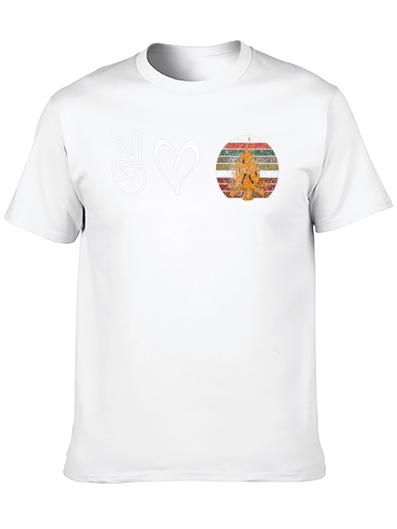 Peace Love Camping T-Shirt - Mens Black Tee