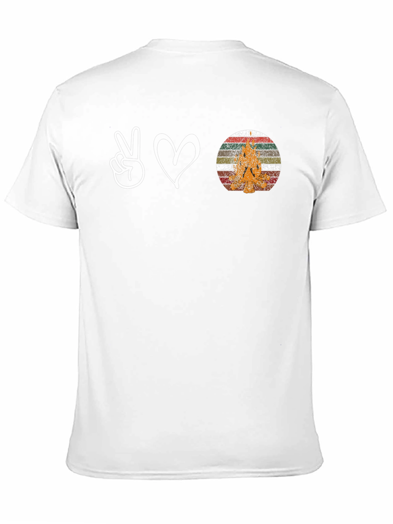 Peace Love Camping T-Shirt - Mens Black Tee