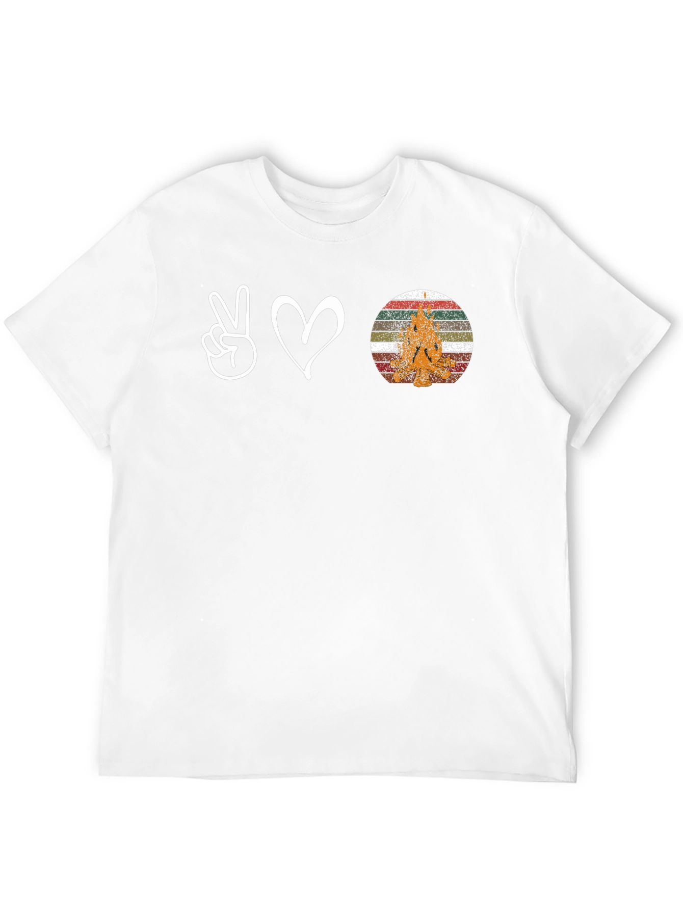 Peace Love Camping T-Shirt - Mens Black Tee