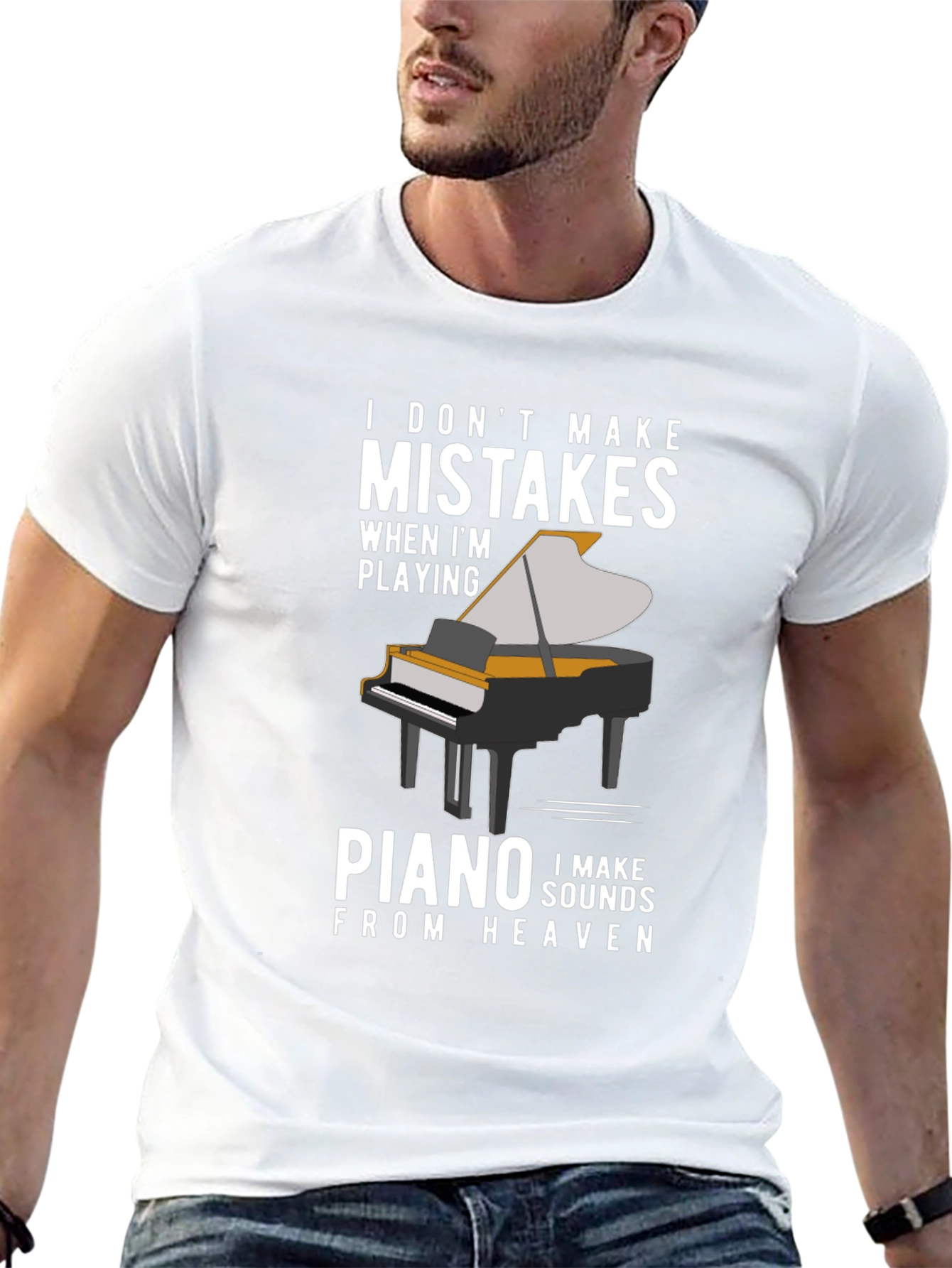 Piano Player T-Shirt - I Make Sounds From Heaven