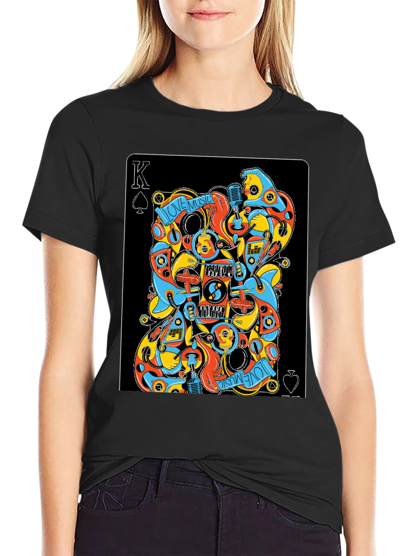 Love Music King of Spades Graphic Tee