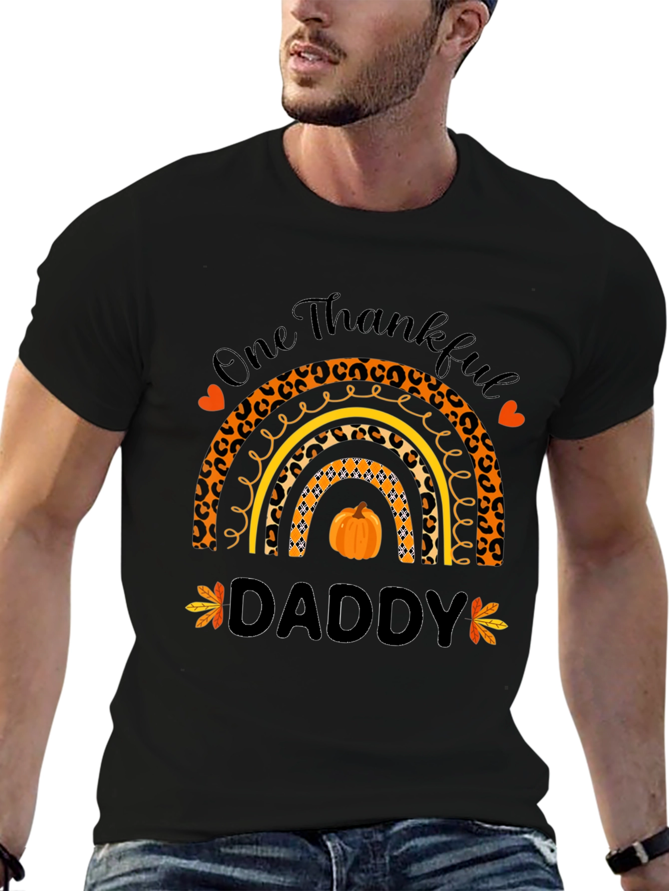 One Thankful Daddy Rainbow T-Shirt