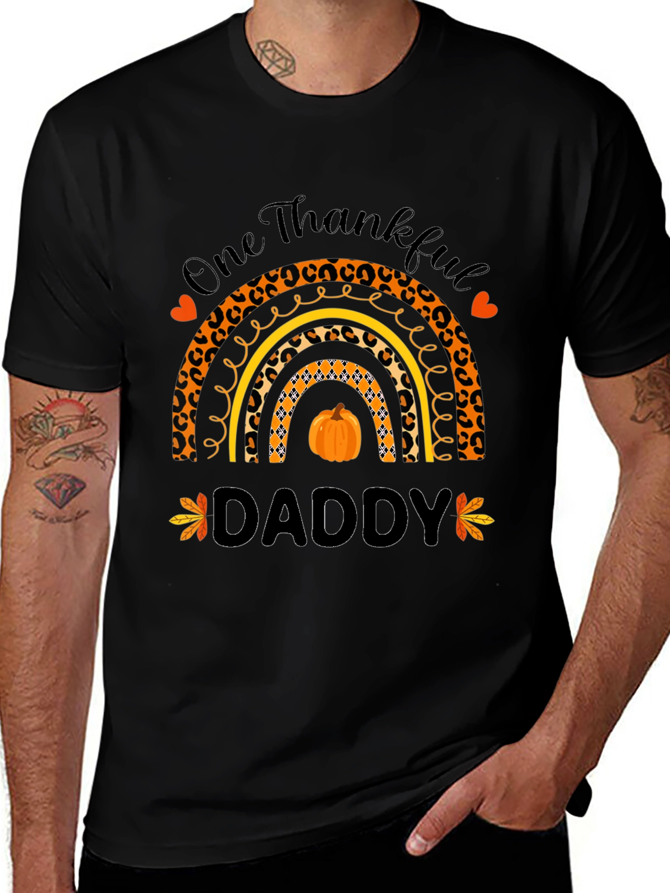 One Thankful Daddy Rainbow T-Shirt