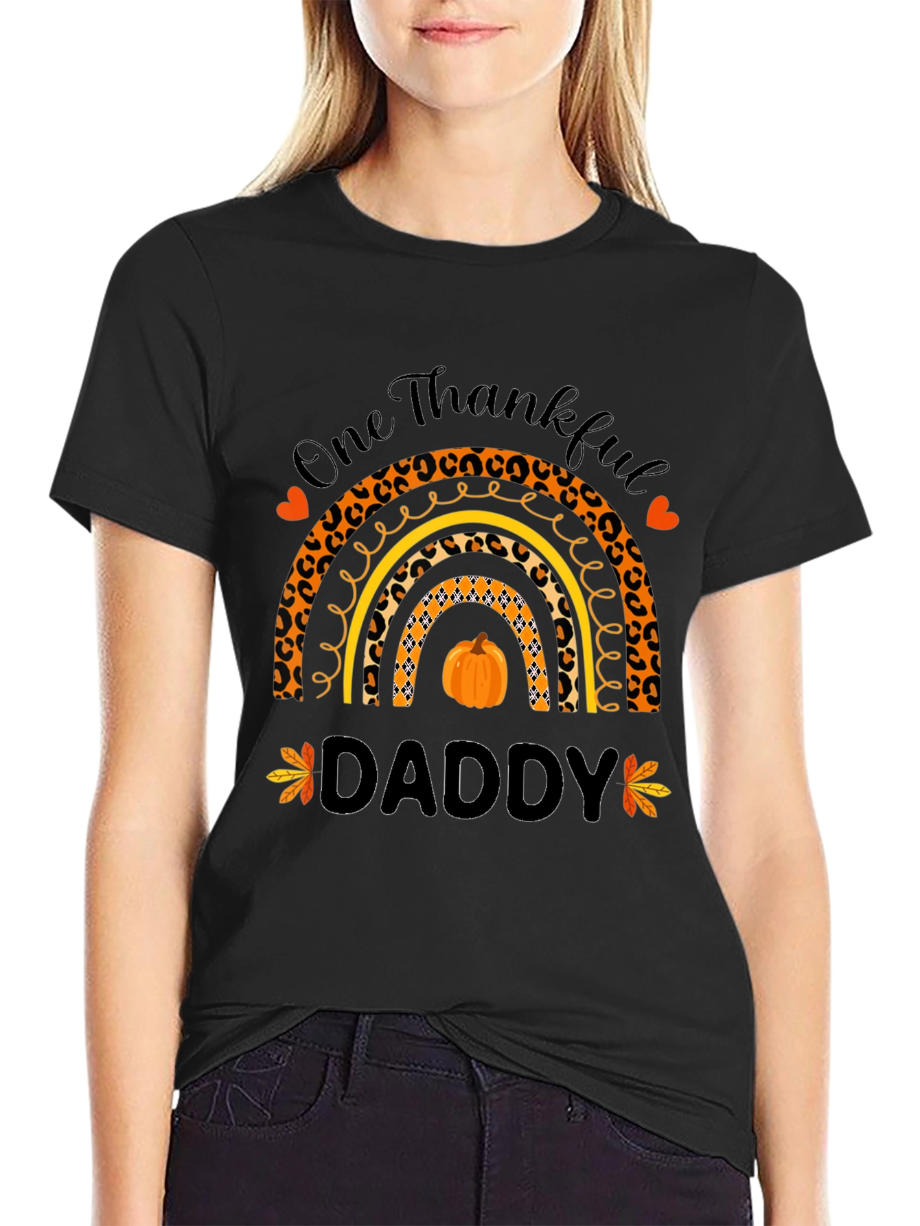 One Thankful Daddy Rainbow T-Shirt