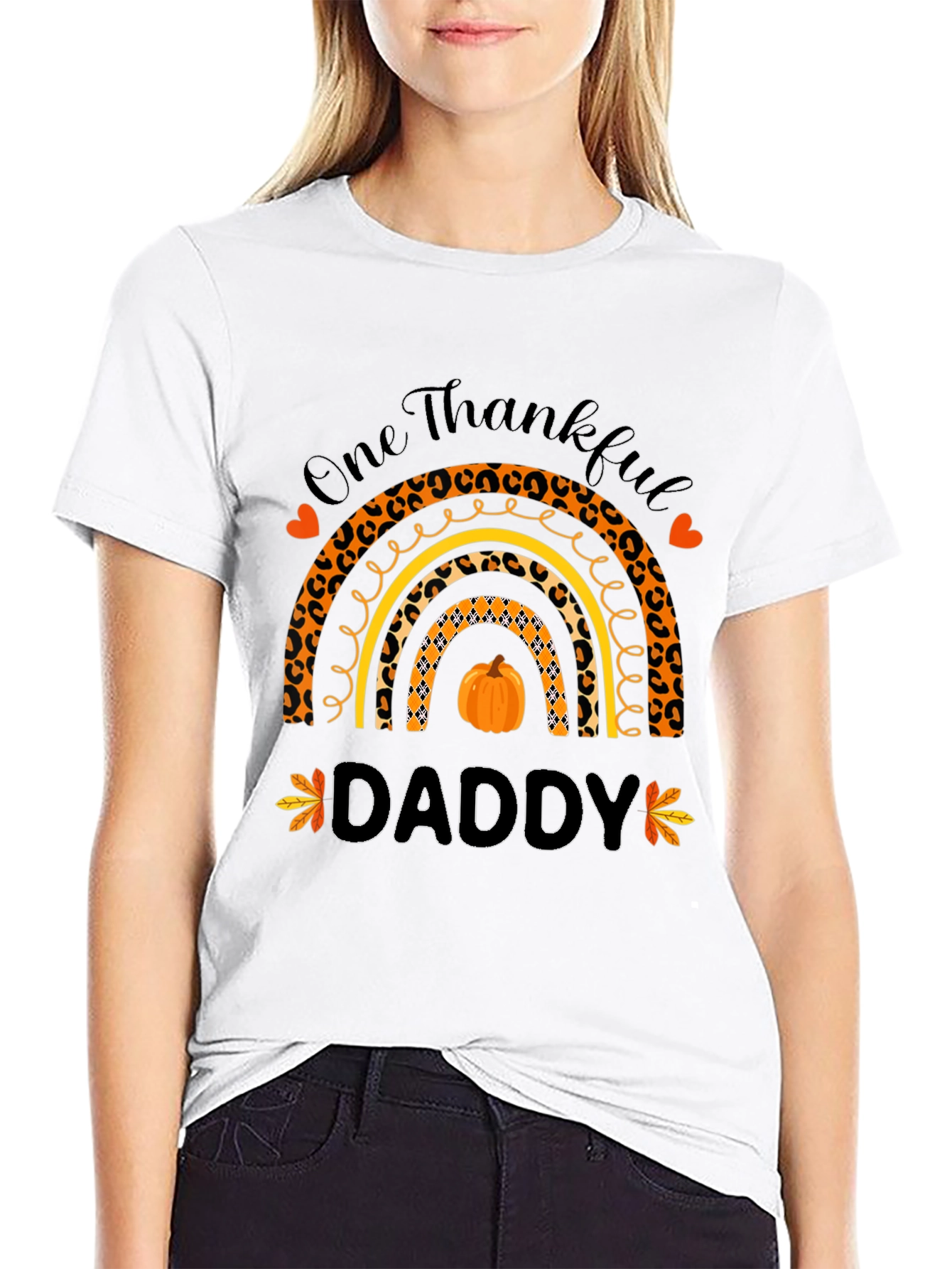 One Thankful Daddy Rainbow T-Shirt