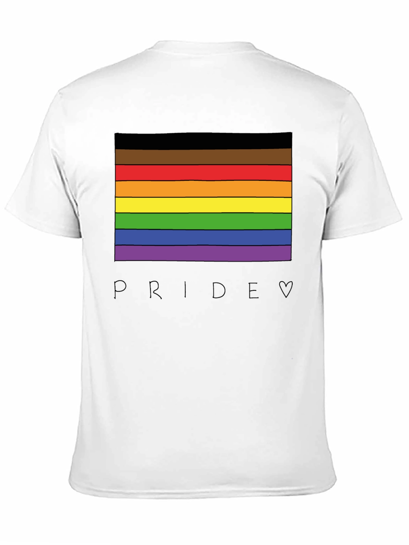 Pride Rainbow Stripe Graphic Tee - Celebrate Love