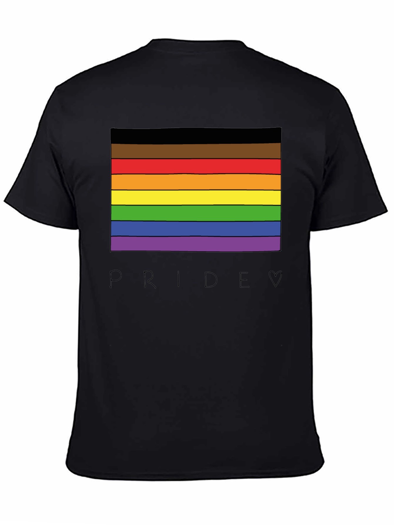 Pride Rainbow Stripe Graphic Tee - Celebrate Love