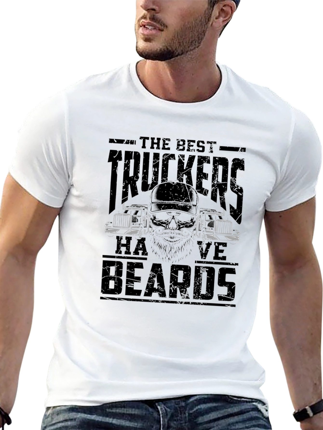 The Best Truckers Have Beards Black T-Shirt