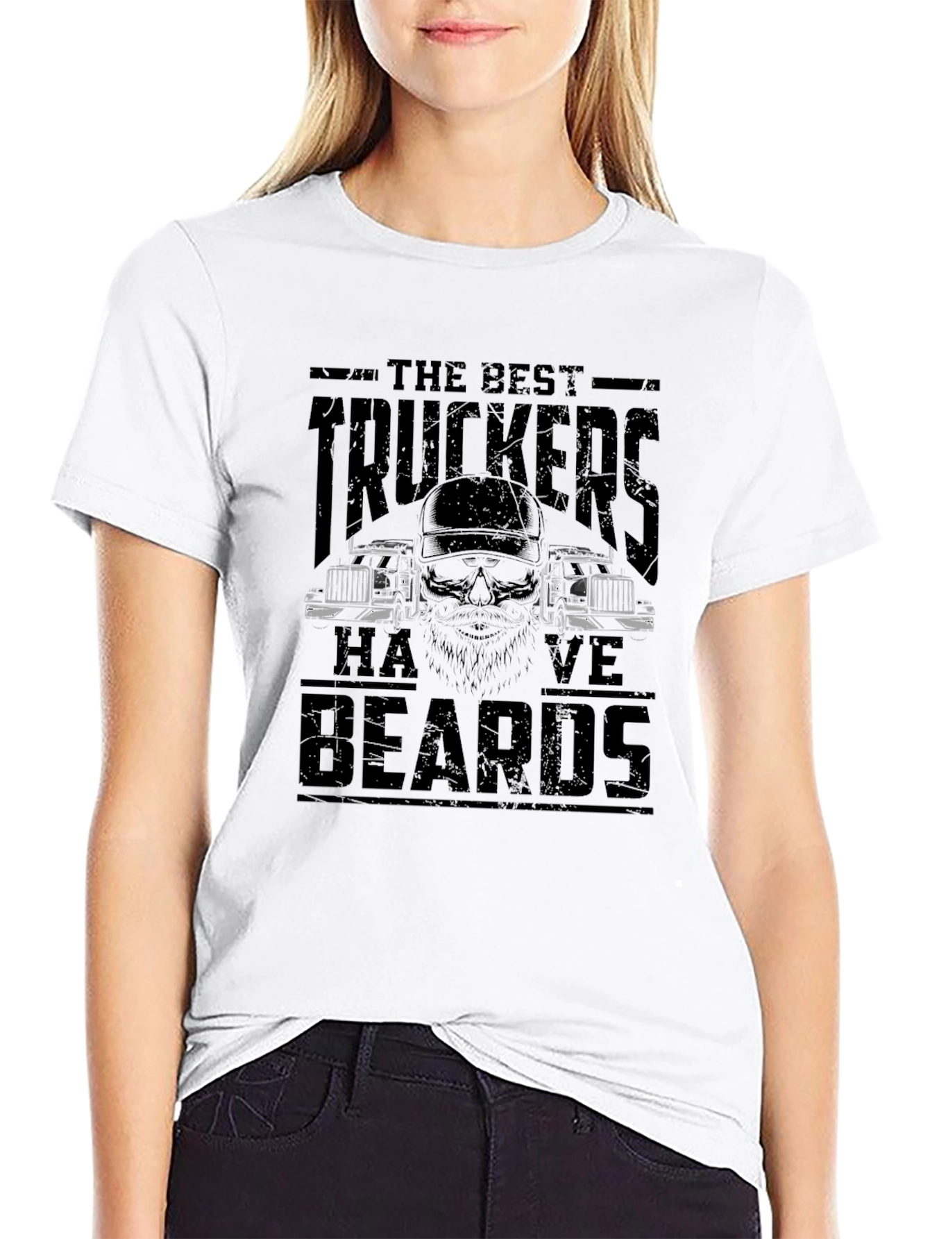 The Best Truckers Have Beards Black T-Shirt