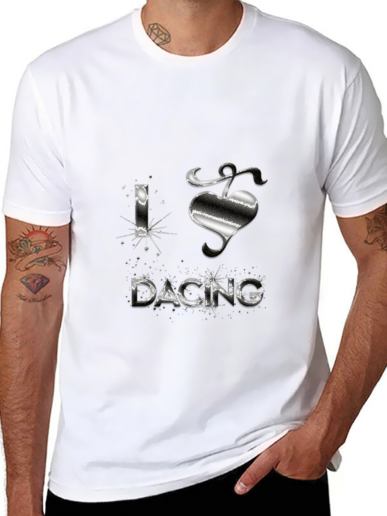 I Love Dacing Black Tee
