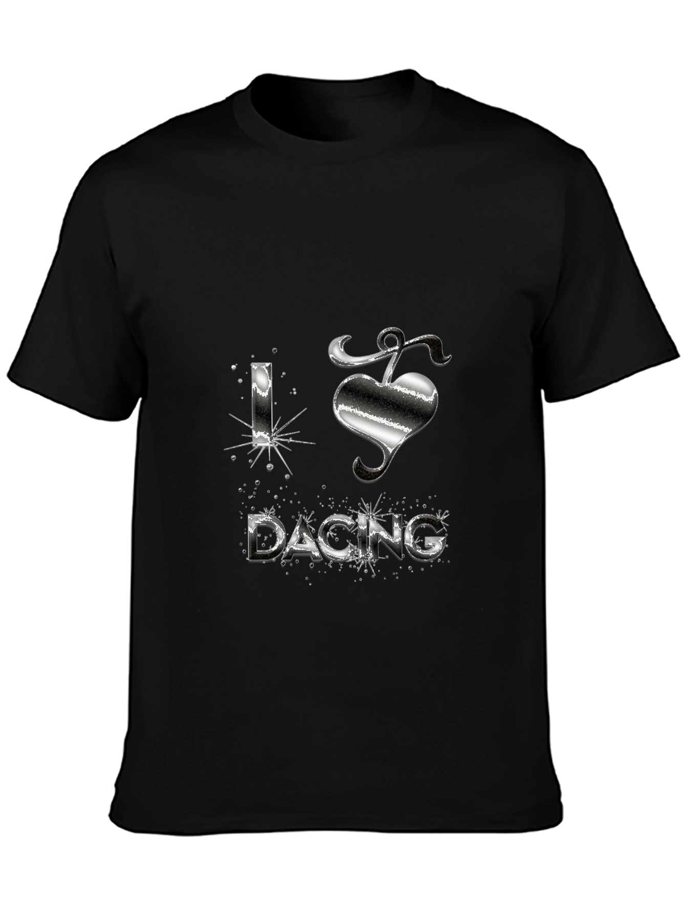 I Love Dacing Black Tee