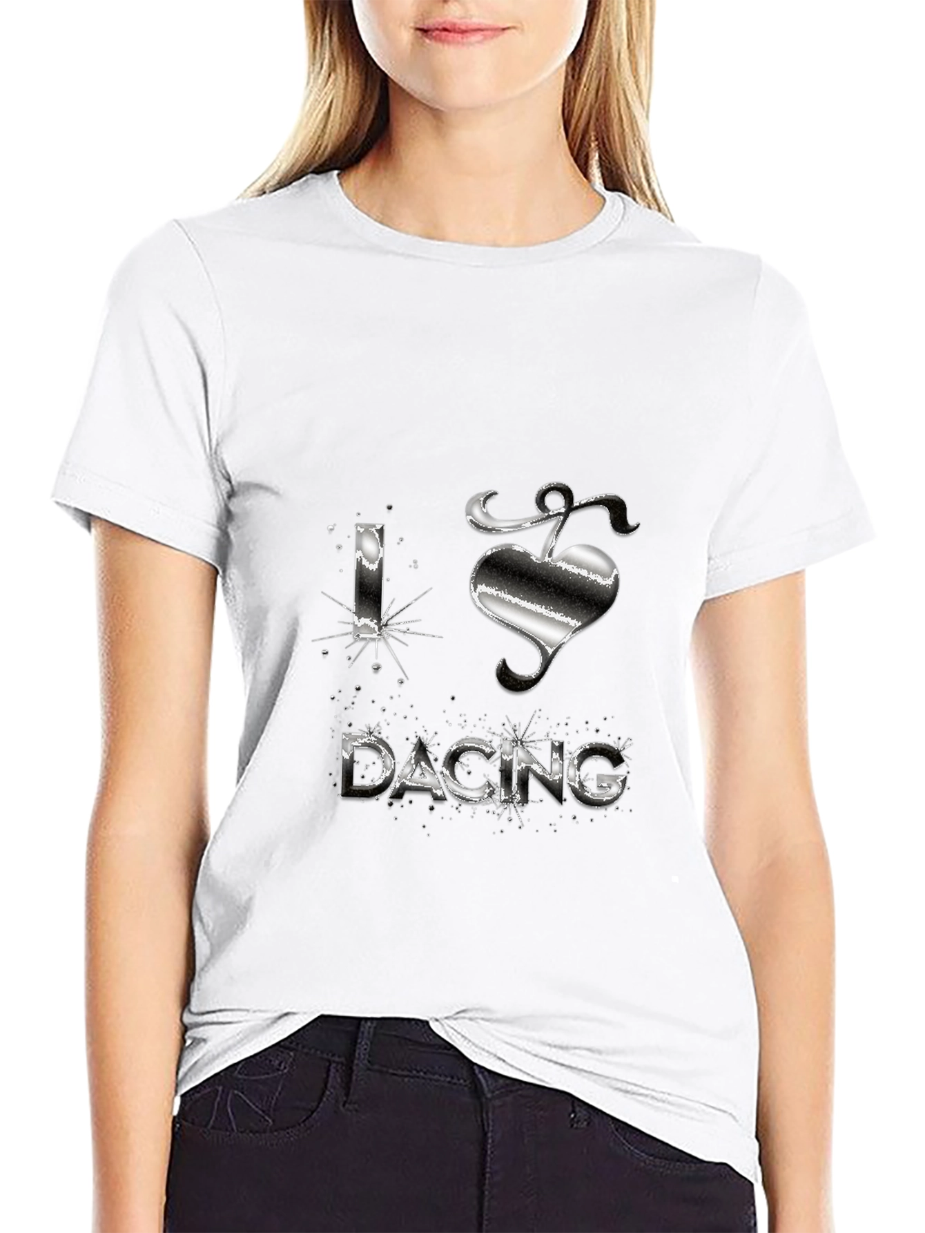 I Love Dacing Black Tee