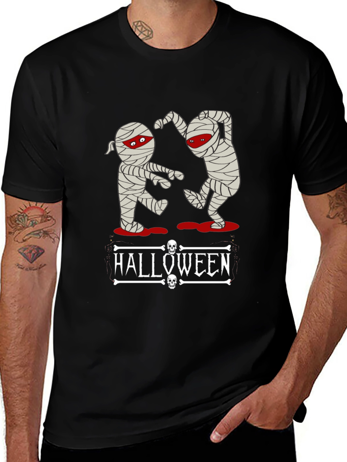 Halloween Mummy Graphic T-Shirt - Spooky Season Fun!