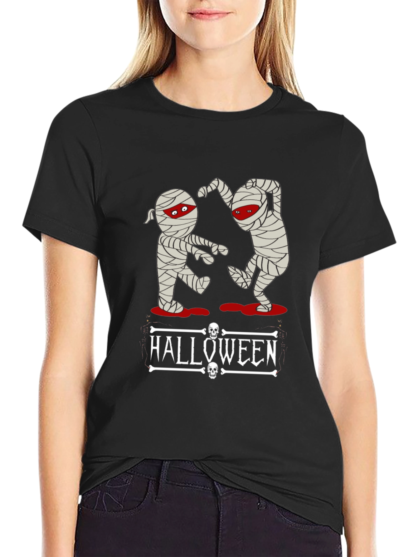Halloween Mummy Graphic T-Shirt - Spooky Season Fun!