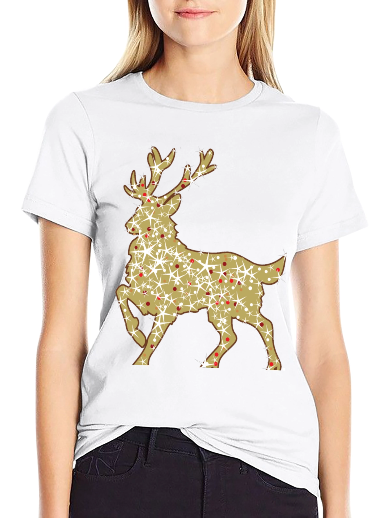 Festive Reindeer Graphic Tee