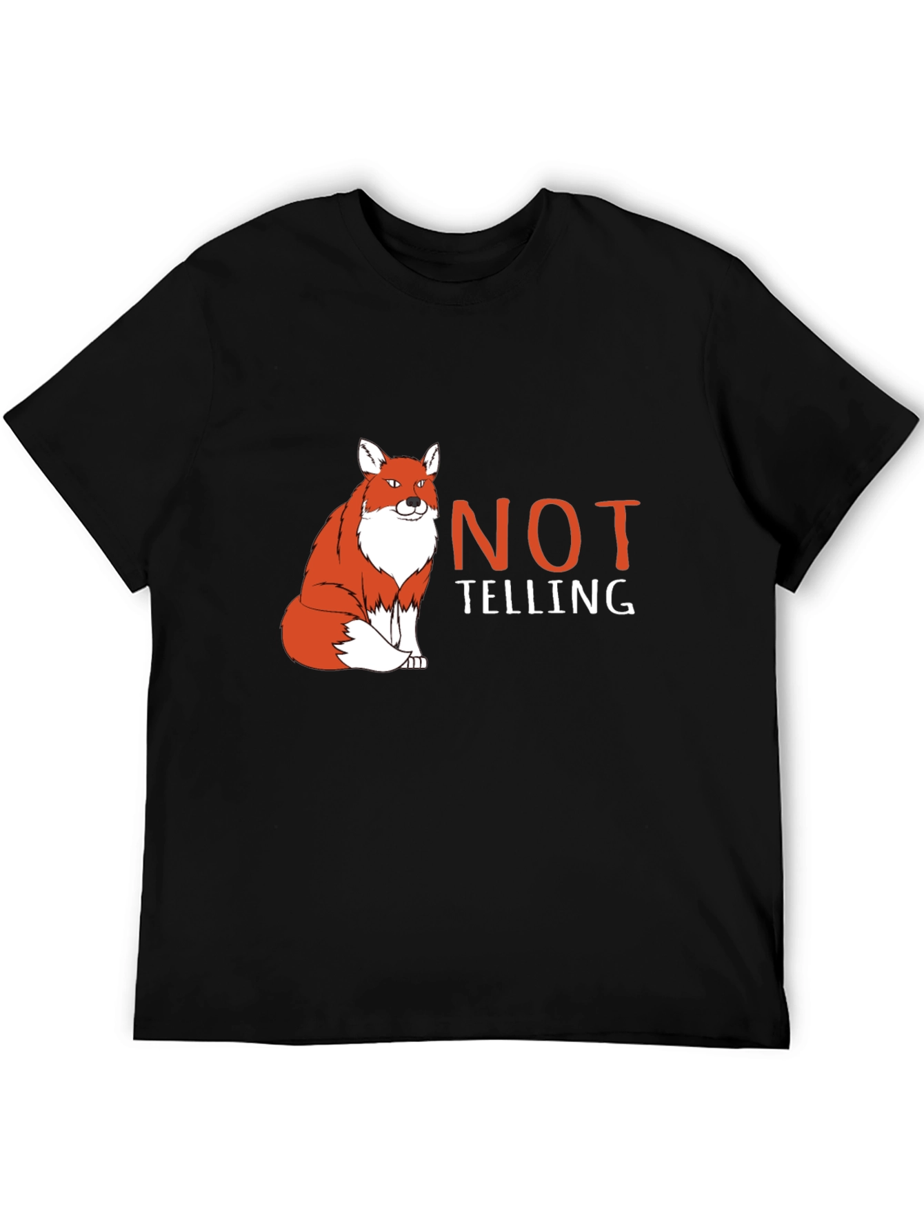 Fox Not Telling Graphic Tee - Funny Animal T-Shirt