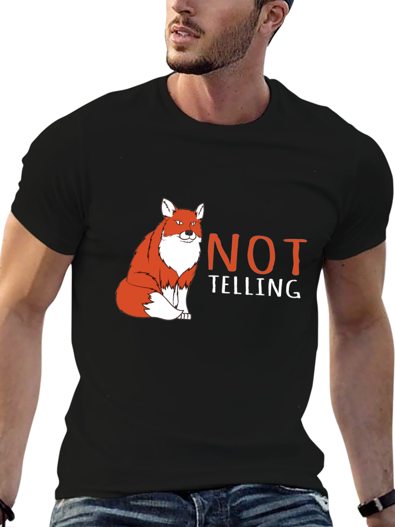 Fox Not Telling Graphic Tee - Funny Animal T-Shirt