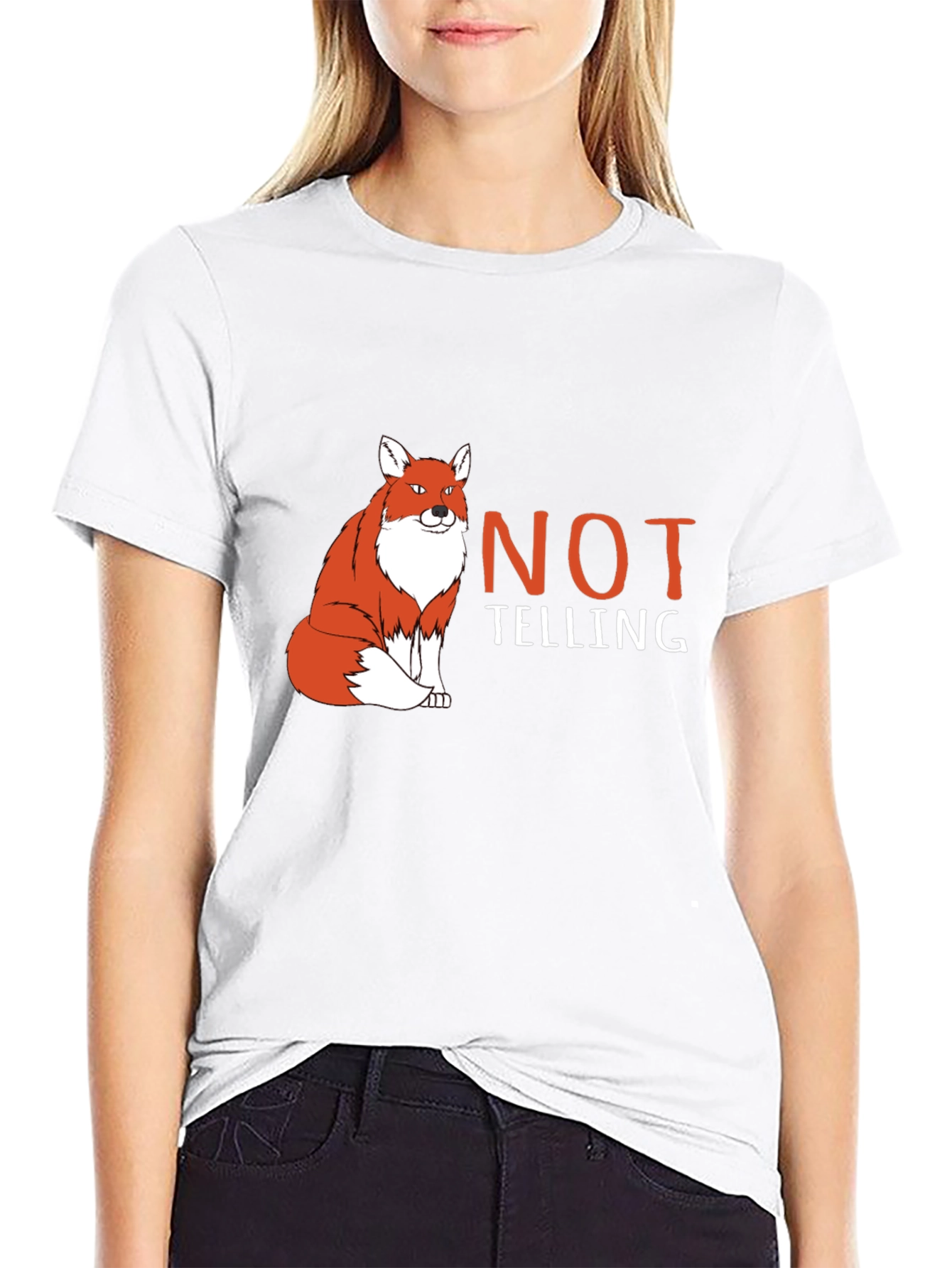 Fox Not Telling Graphic Tee - Funny Animal T-Shirt