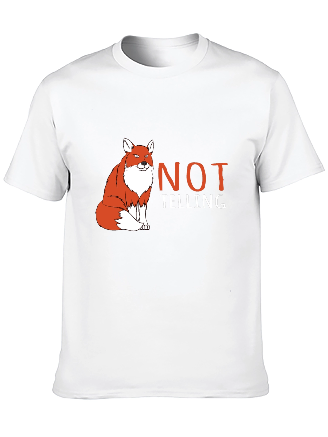 Fox Not Telling Graphic Tee - Funny Animal T-Shirt