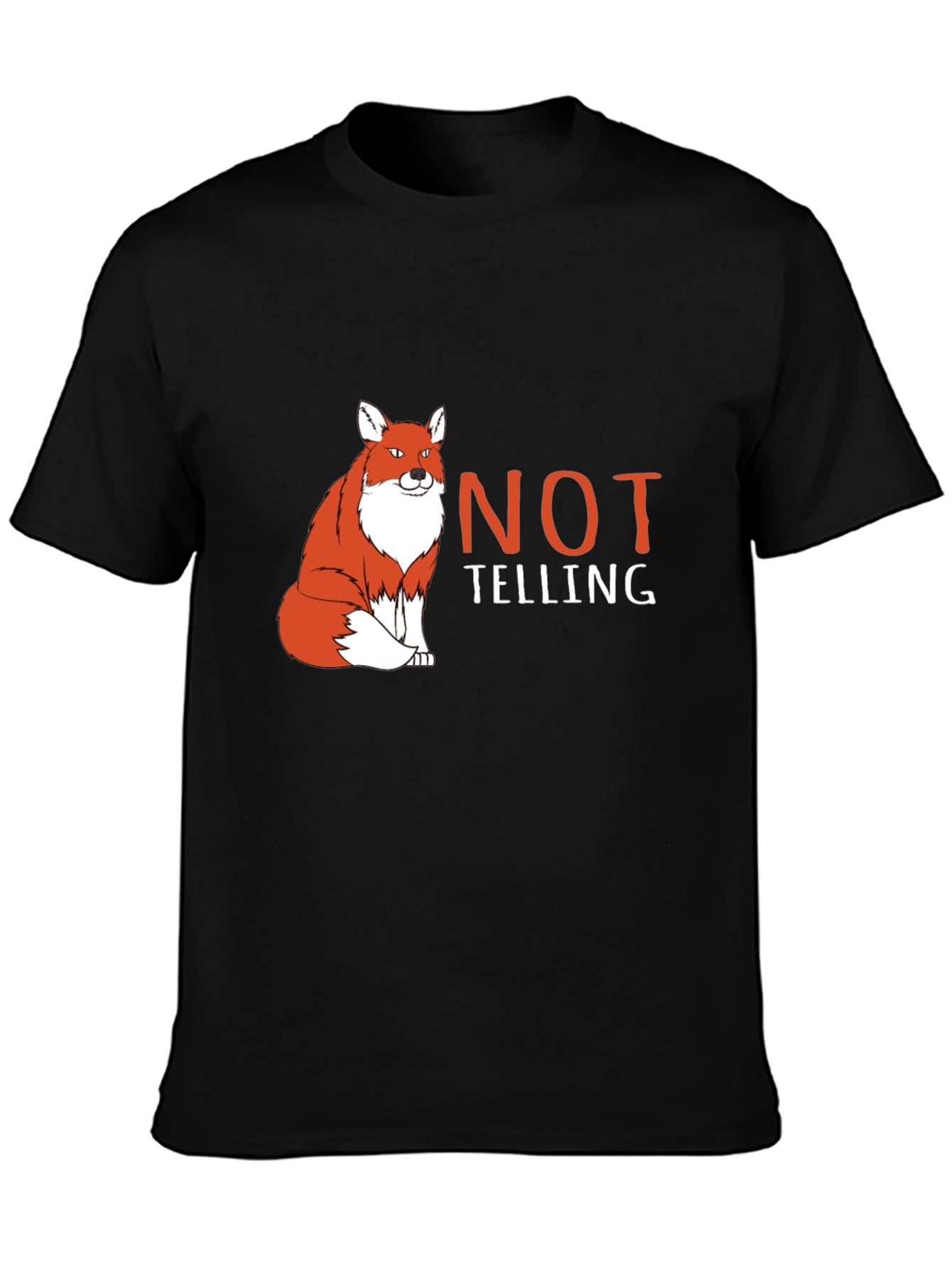 Fox Not Telling Graphic Tee - Funny Animal T-Shirt