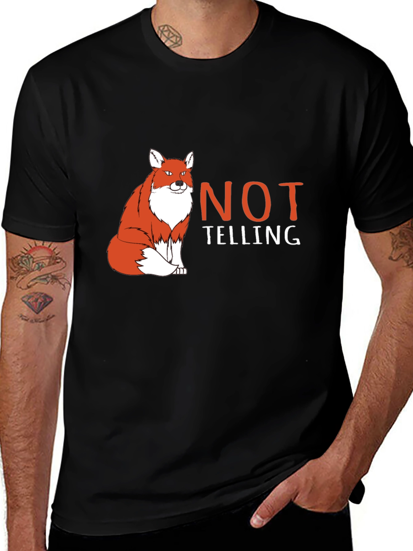 Fox Not Telling Graphic Tee - Funny Animal T-Shirt