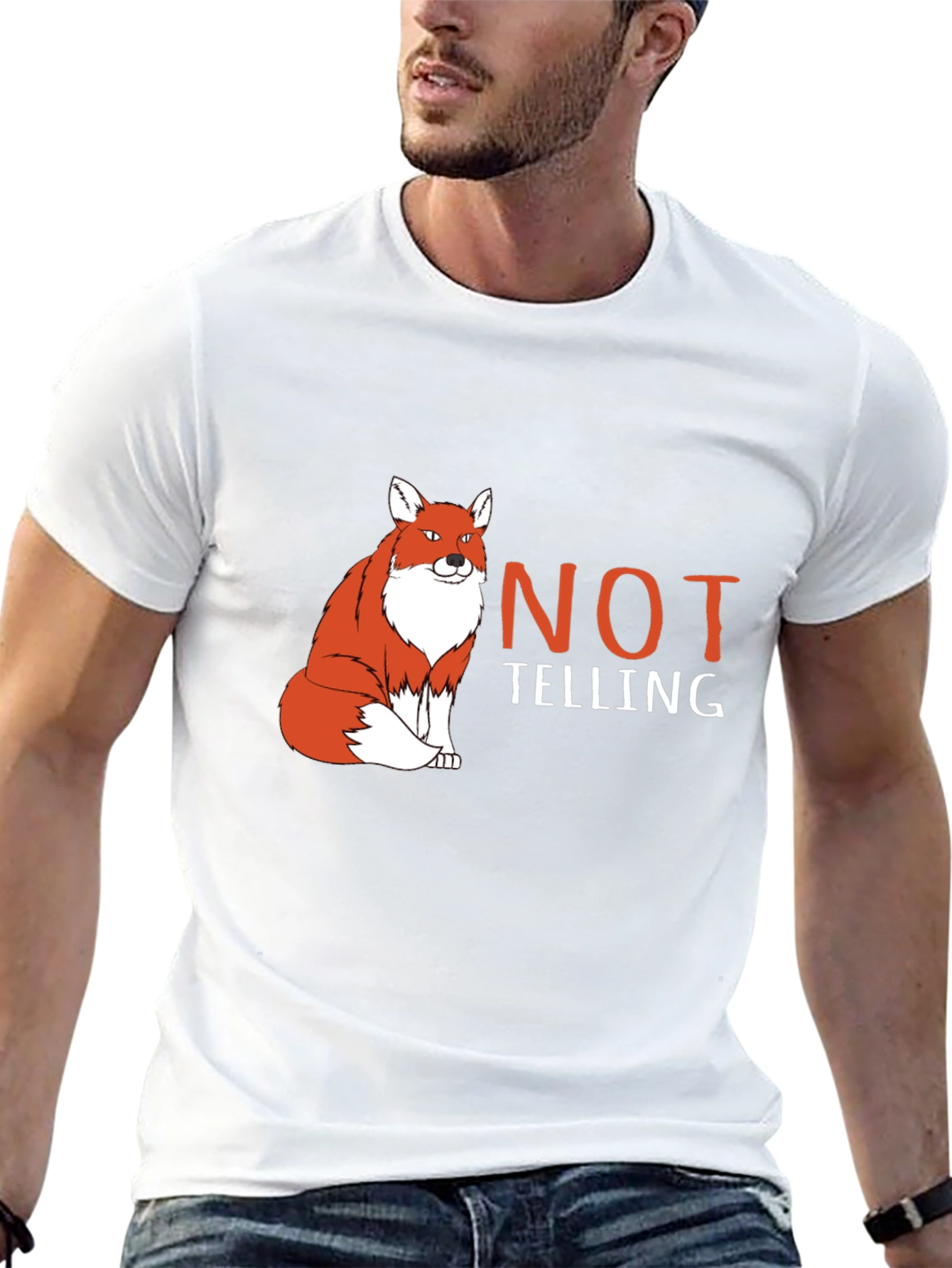 Fox Not Telling Graphic Tee - Funny Animal T-Shirt
