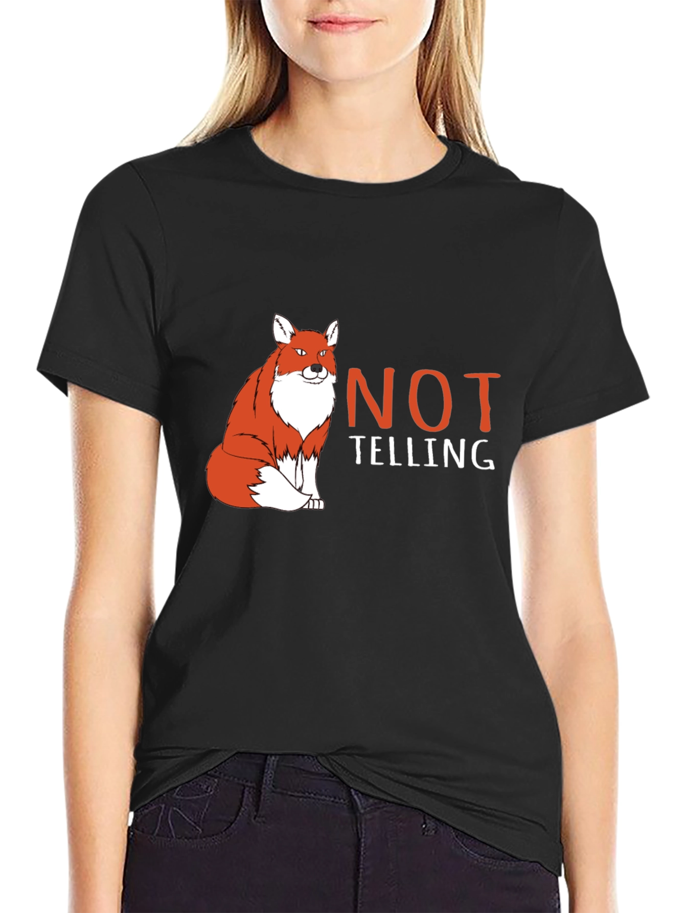 Fox Not Telling Graphic Tee - Funny Animal T-Shirt