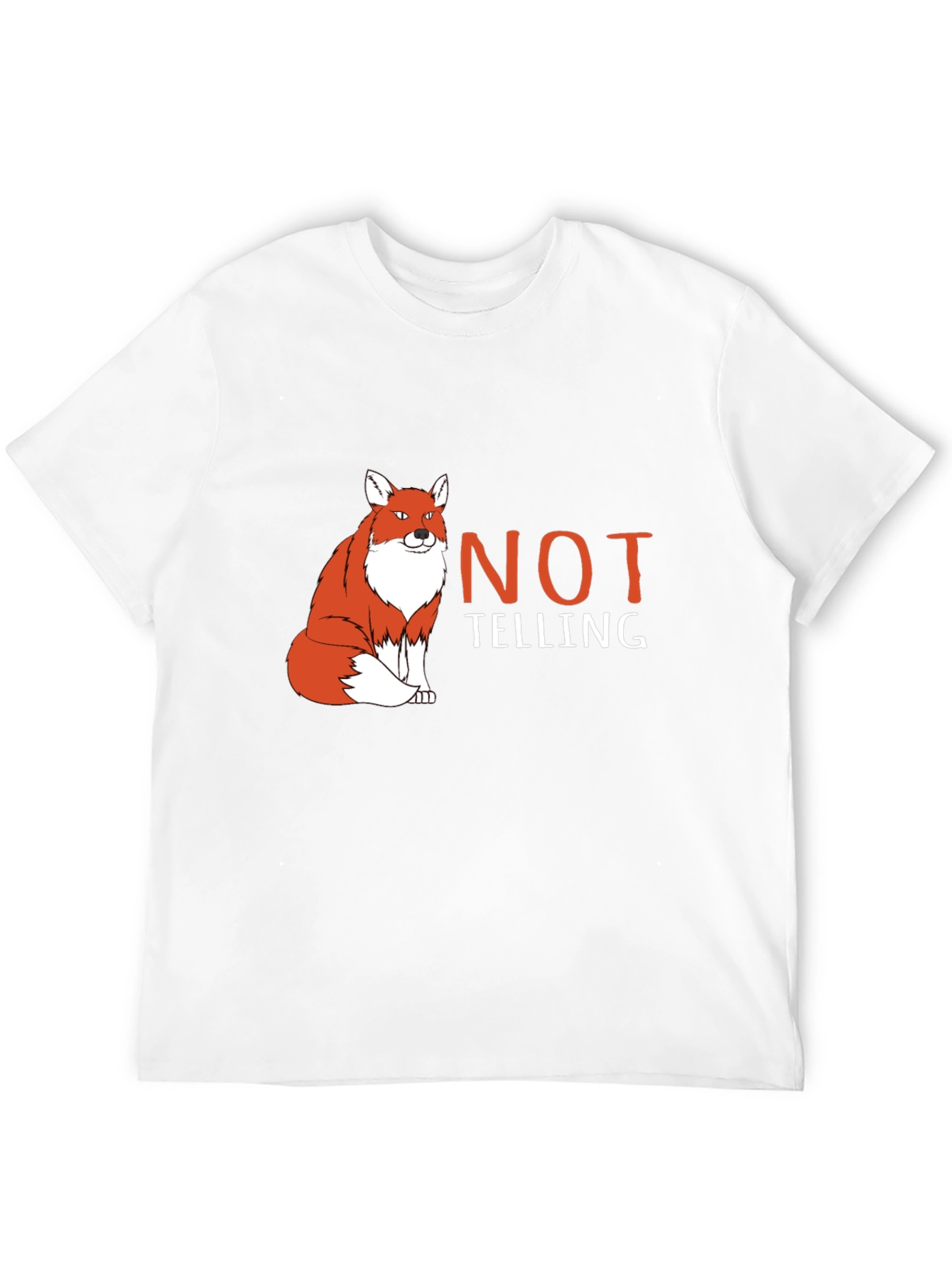 Fox Not Telling Graphic Tee - Funny Animal T-Shirt