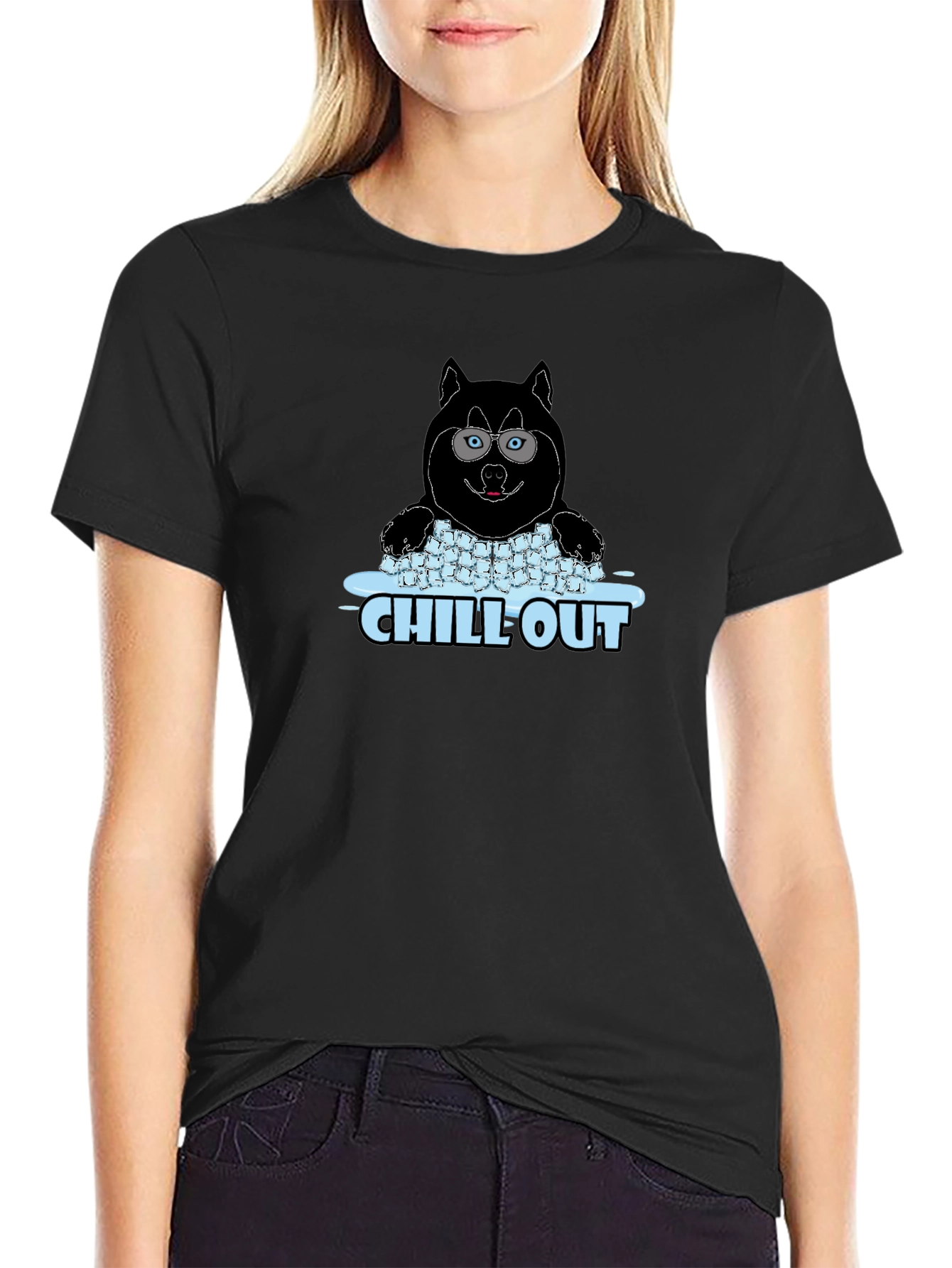 Chill Out Husky Graphic Tee
