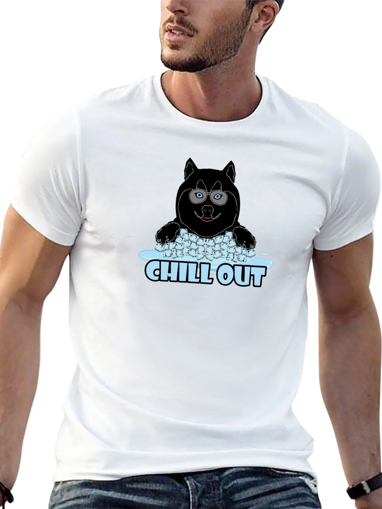 Chill Out Husky Graphic Tee