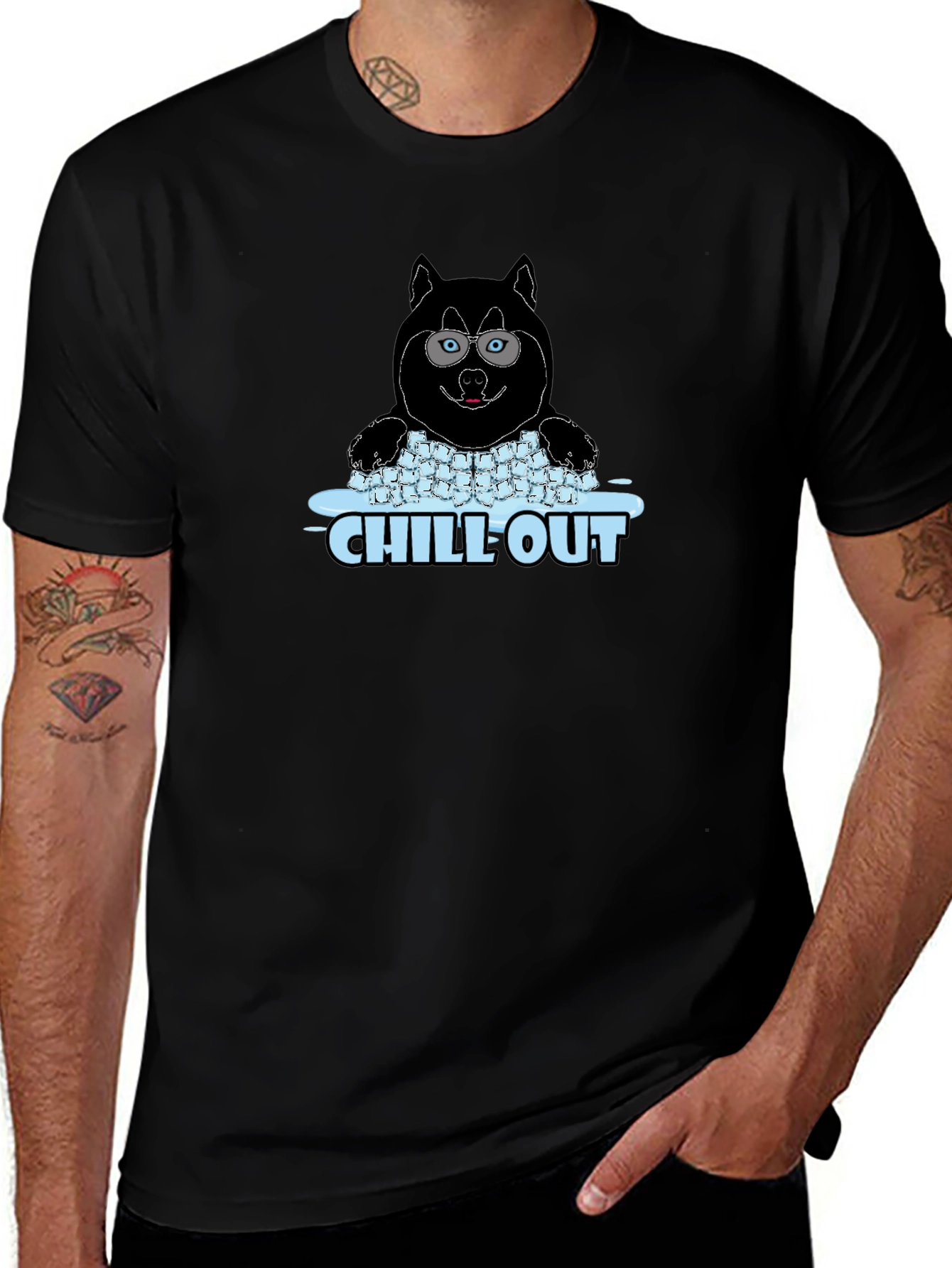 Chill Out Husky Graphic Tee