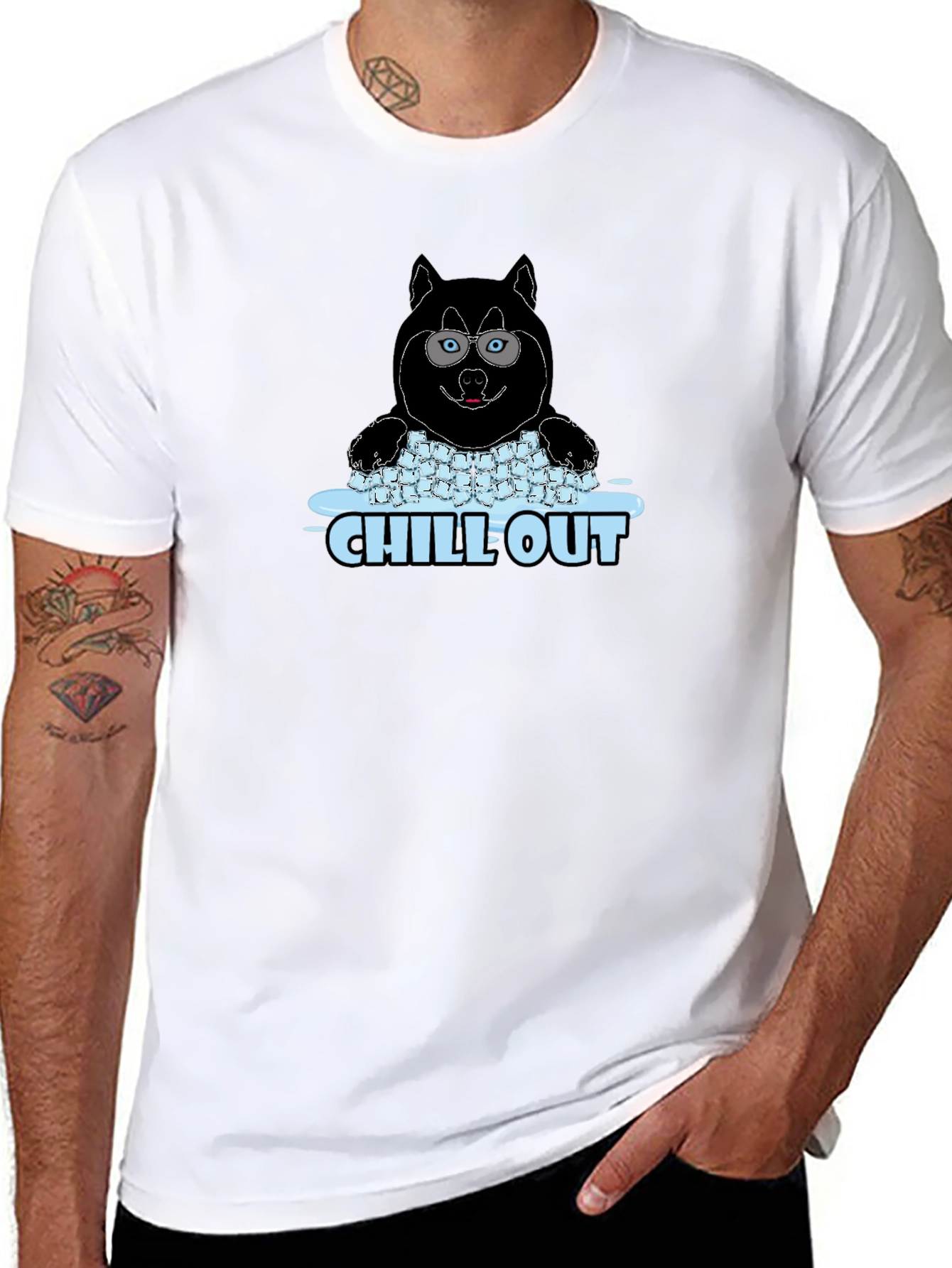 Chill Out Husky Graphic Tee