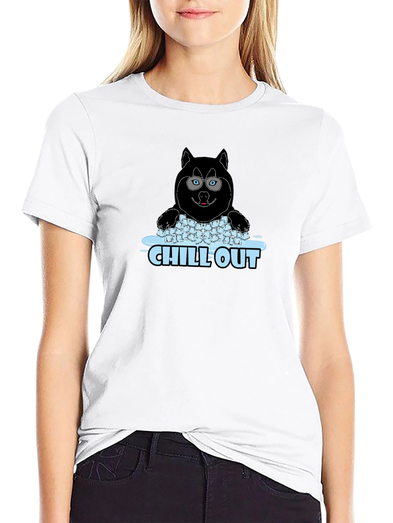 Chill Out Husky Graphic Tee