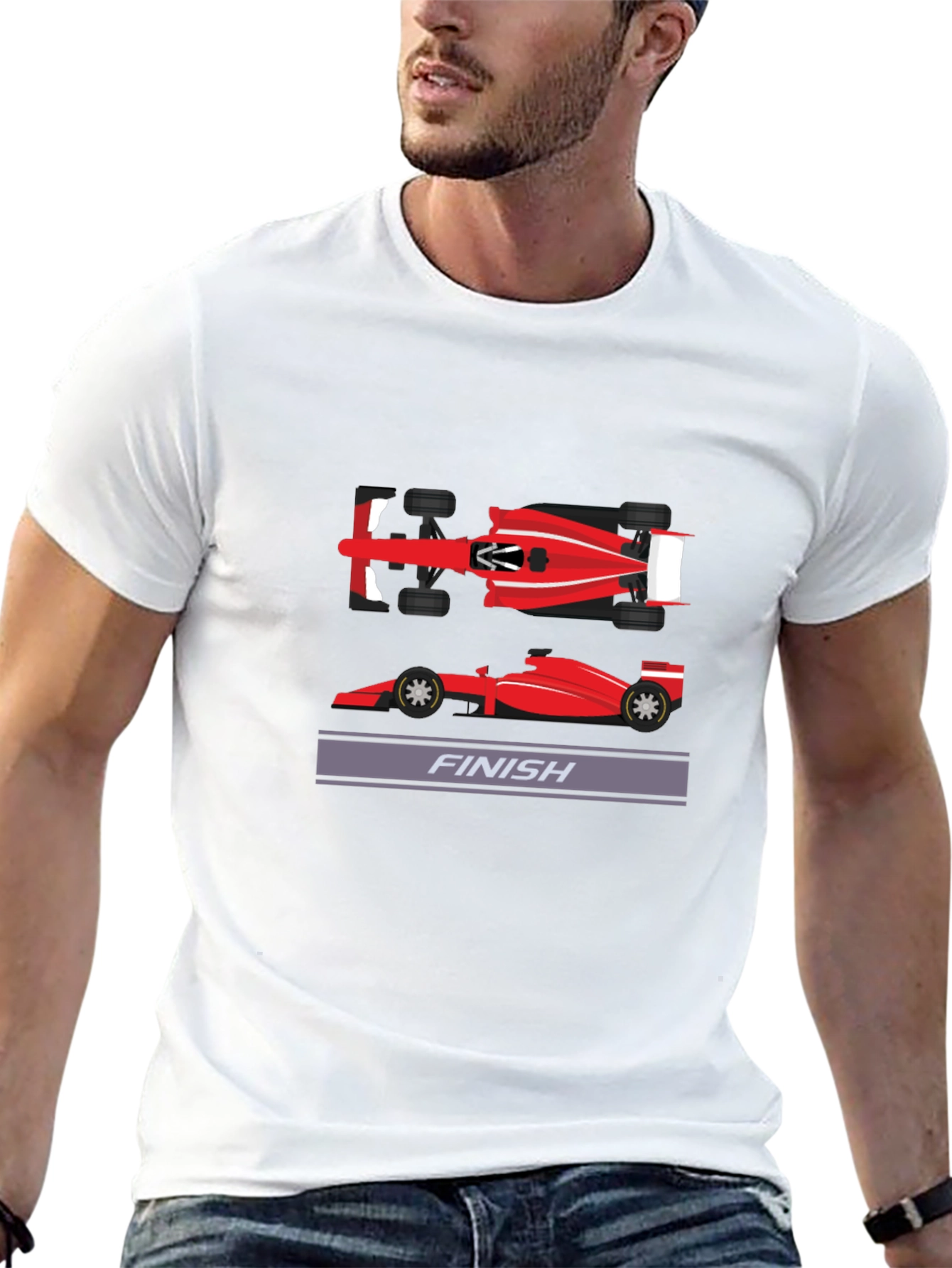 Formula Racing Finish Line Graphic Tee - Black