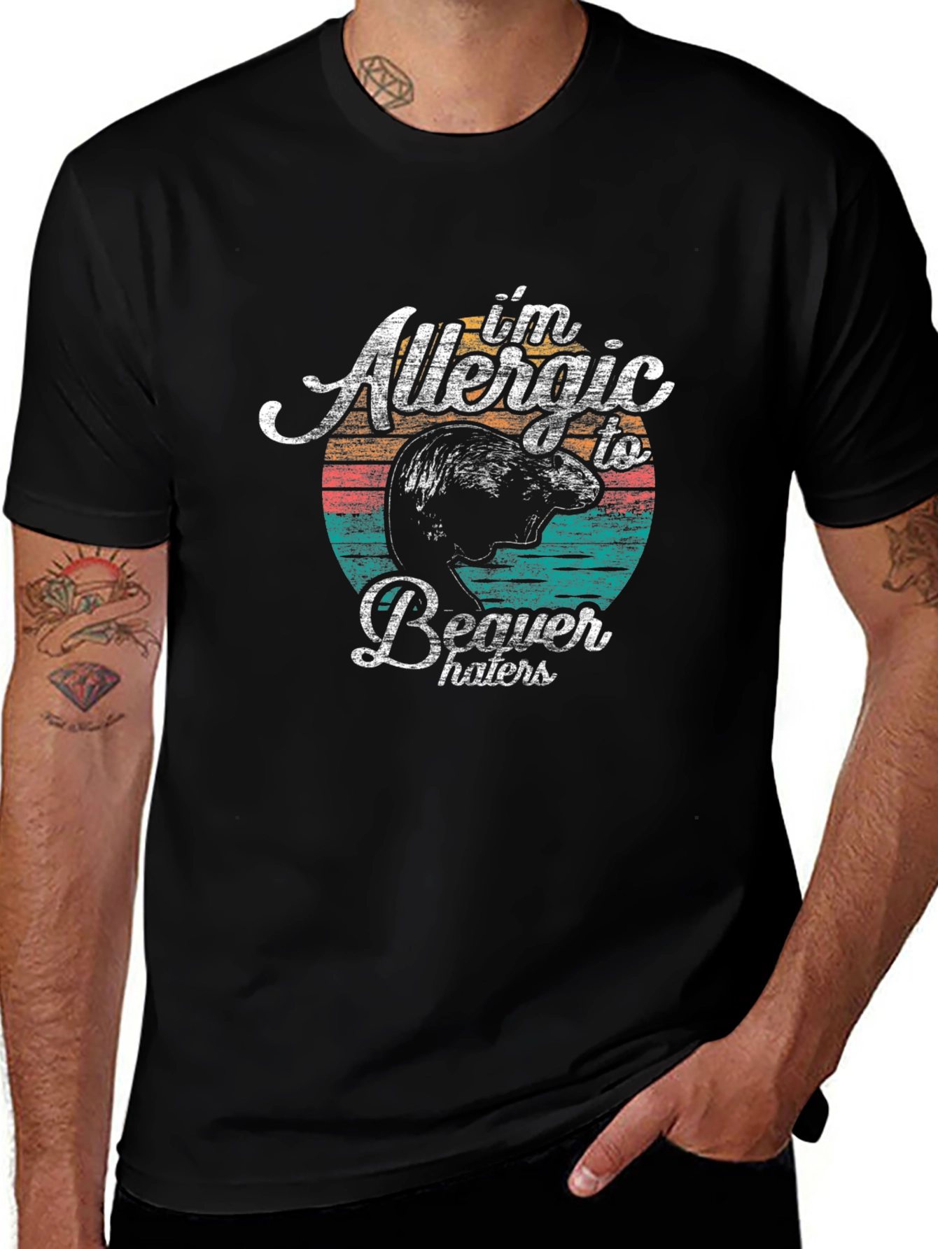 Allergic To Beaver Haters Graphic T-Shirt