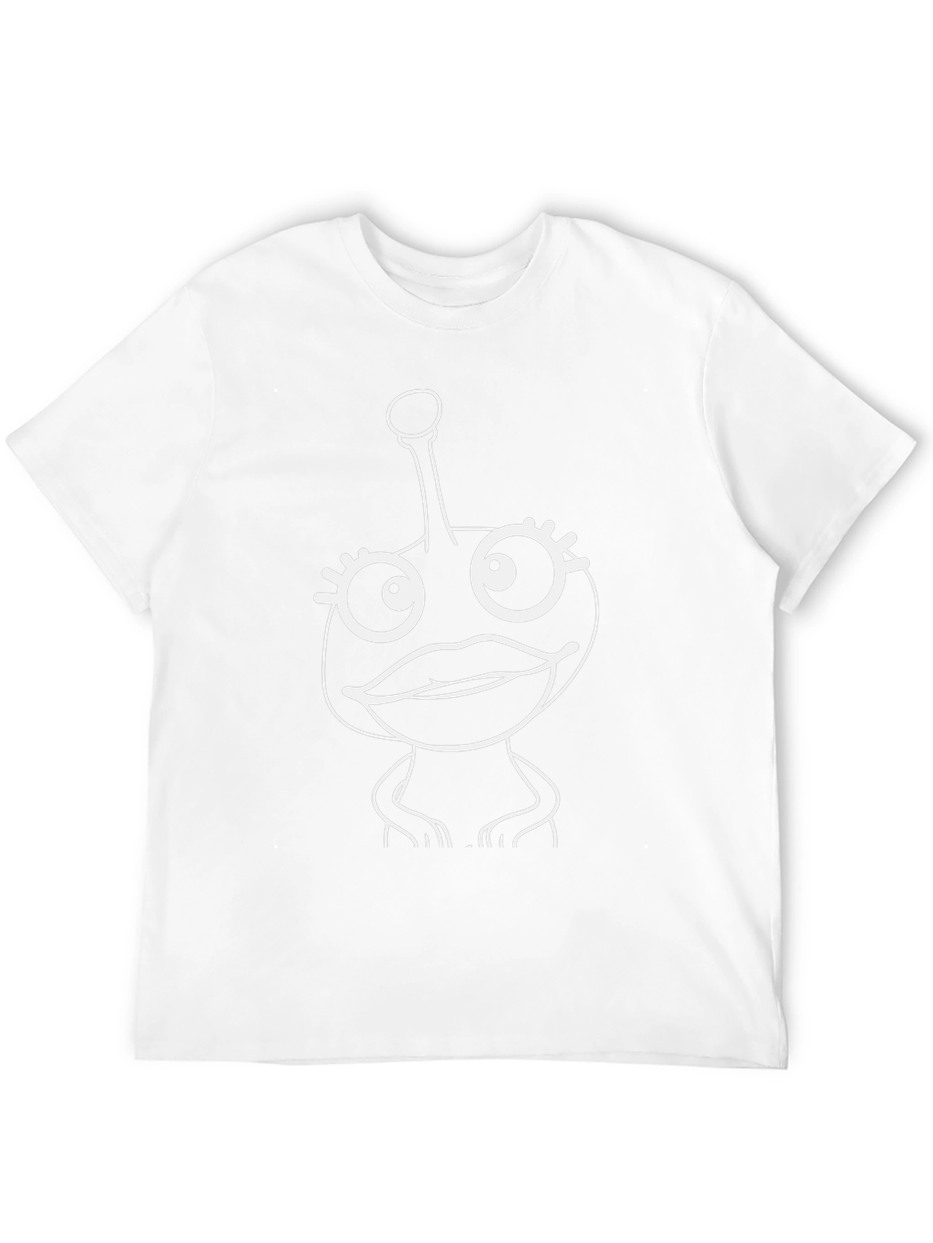 Fun Alien Graphic Tee - Black Cotton Blend