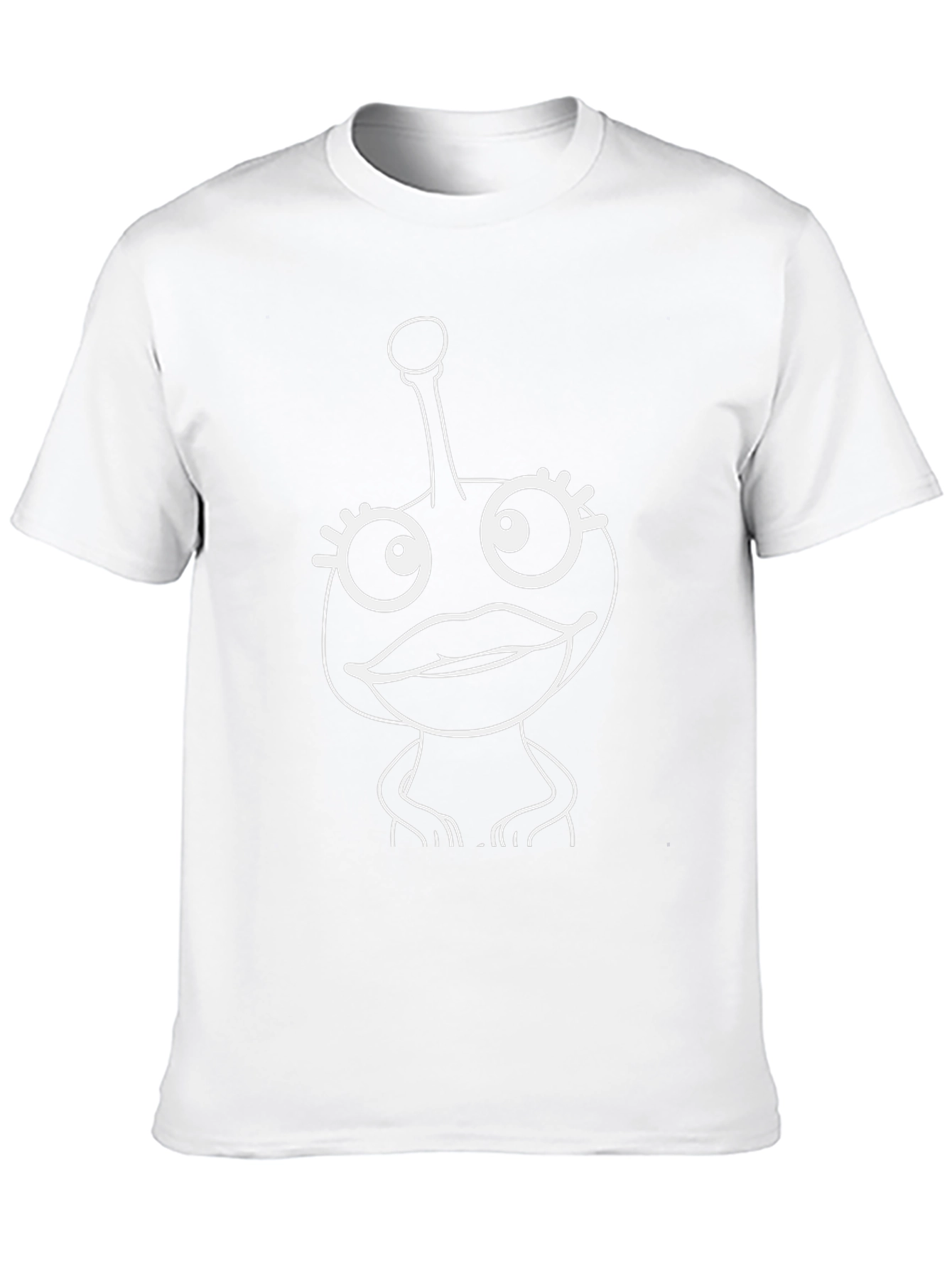 Fun Alien Graphic Tee - Black Cotton Blend
