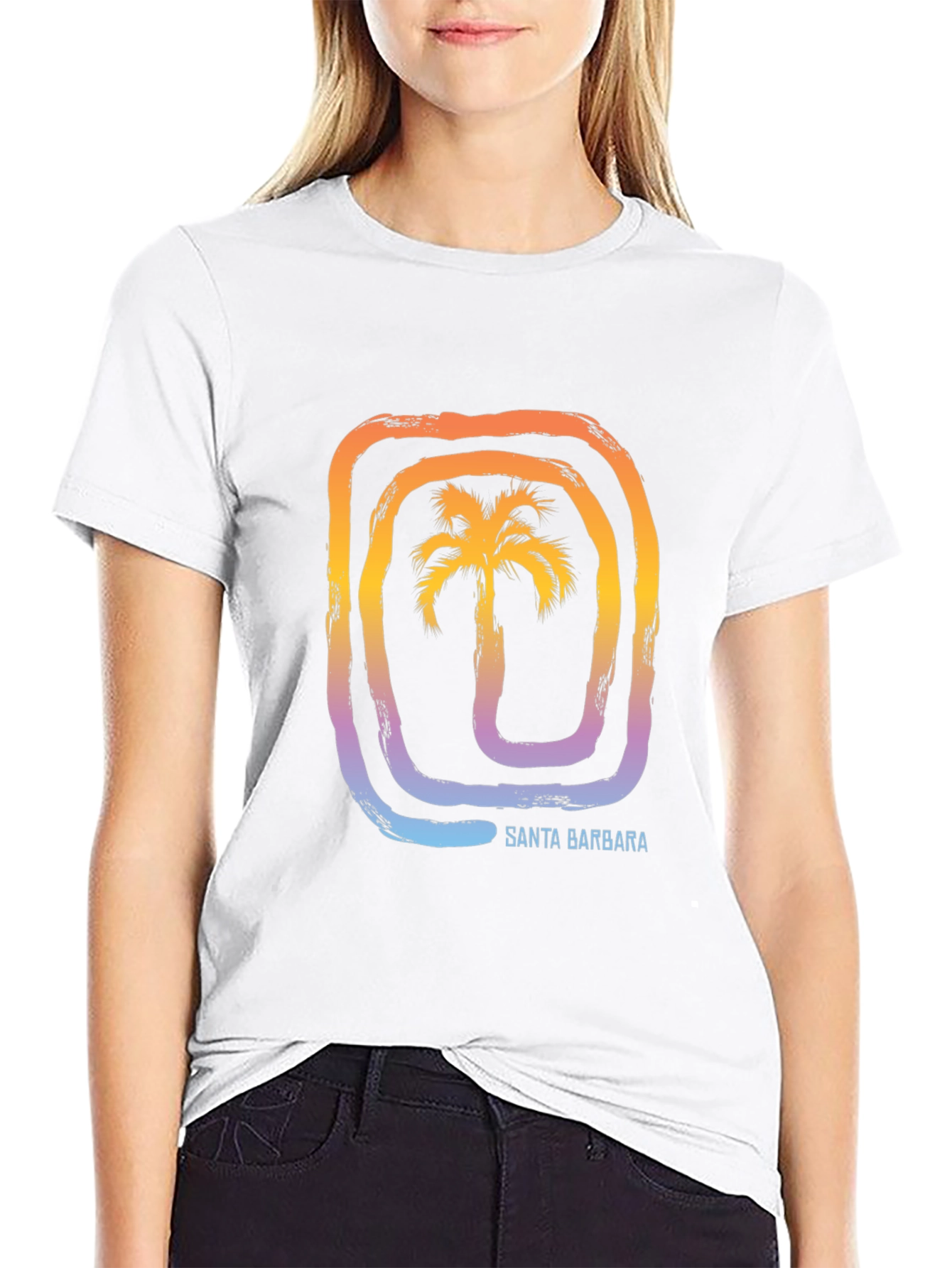 Santa Barbara Palm Tree Graphic Tee