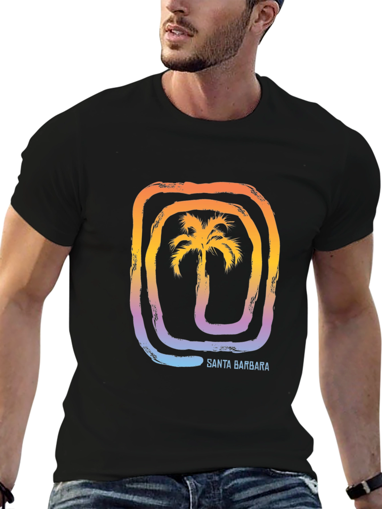 Santa Barbara Palm Tree Graphic Tee
