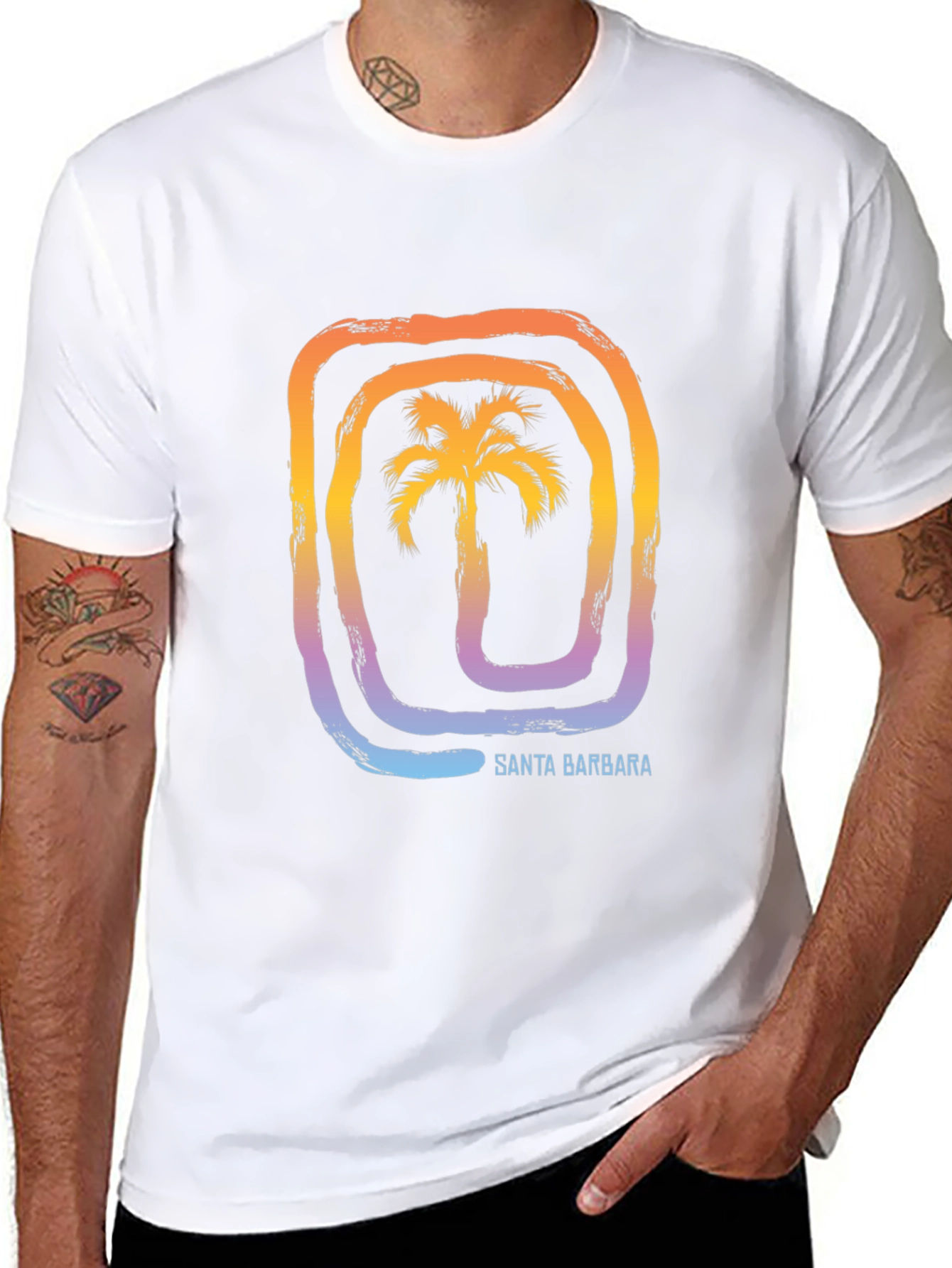 Santa Barbara Palm Tree Graphic Tee