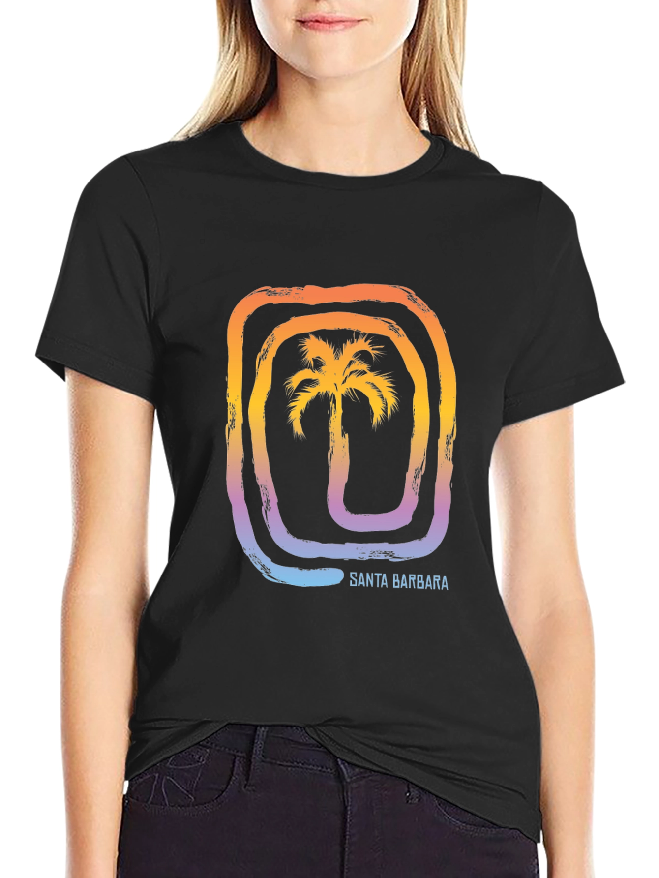 Santa Barbara Palm Tree Graphic Tee