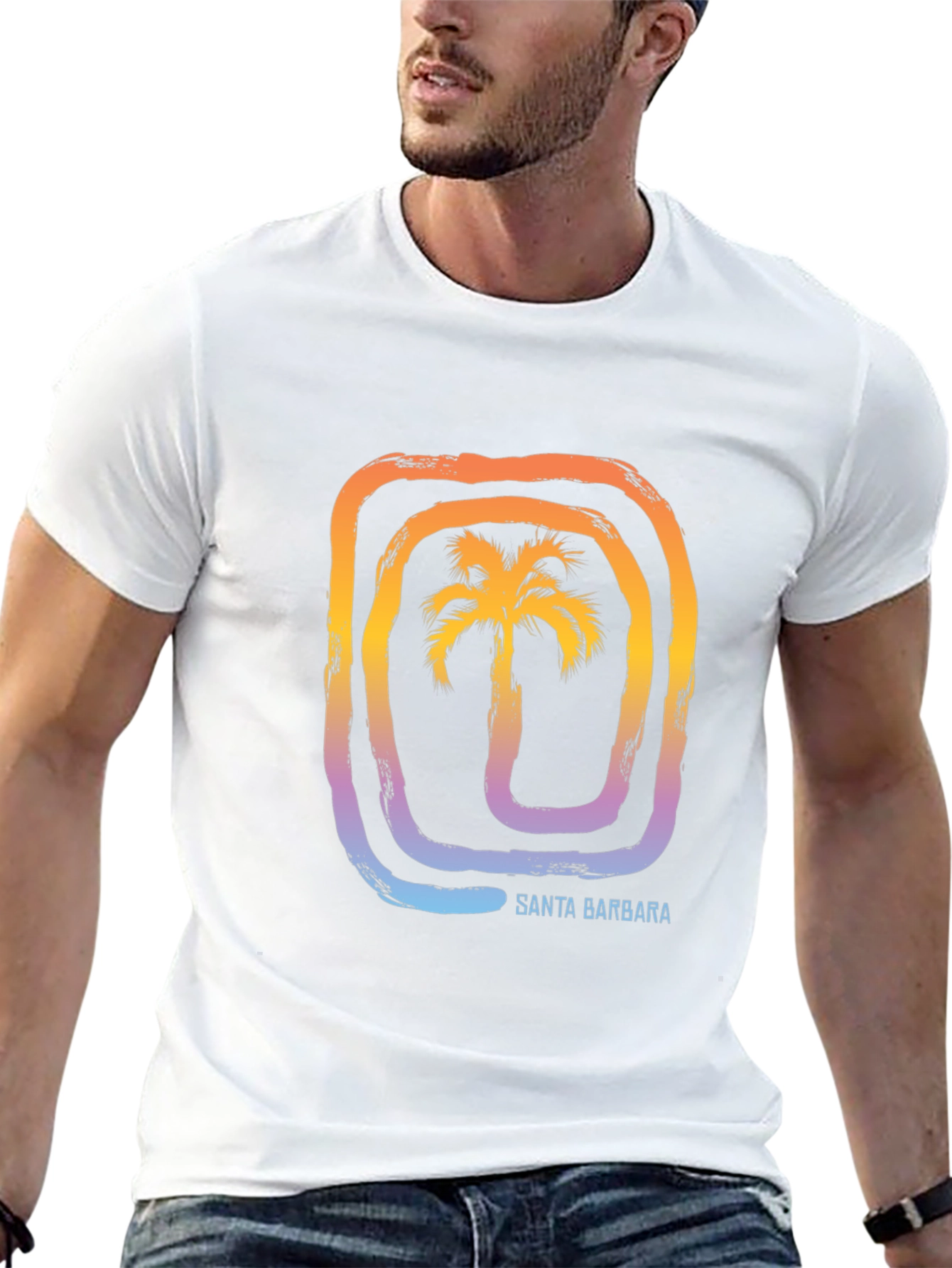 Santa Barbara Palm Tree Graphic Tee