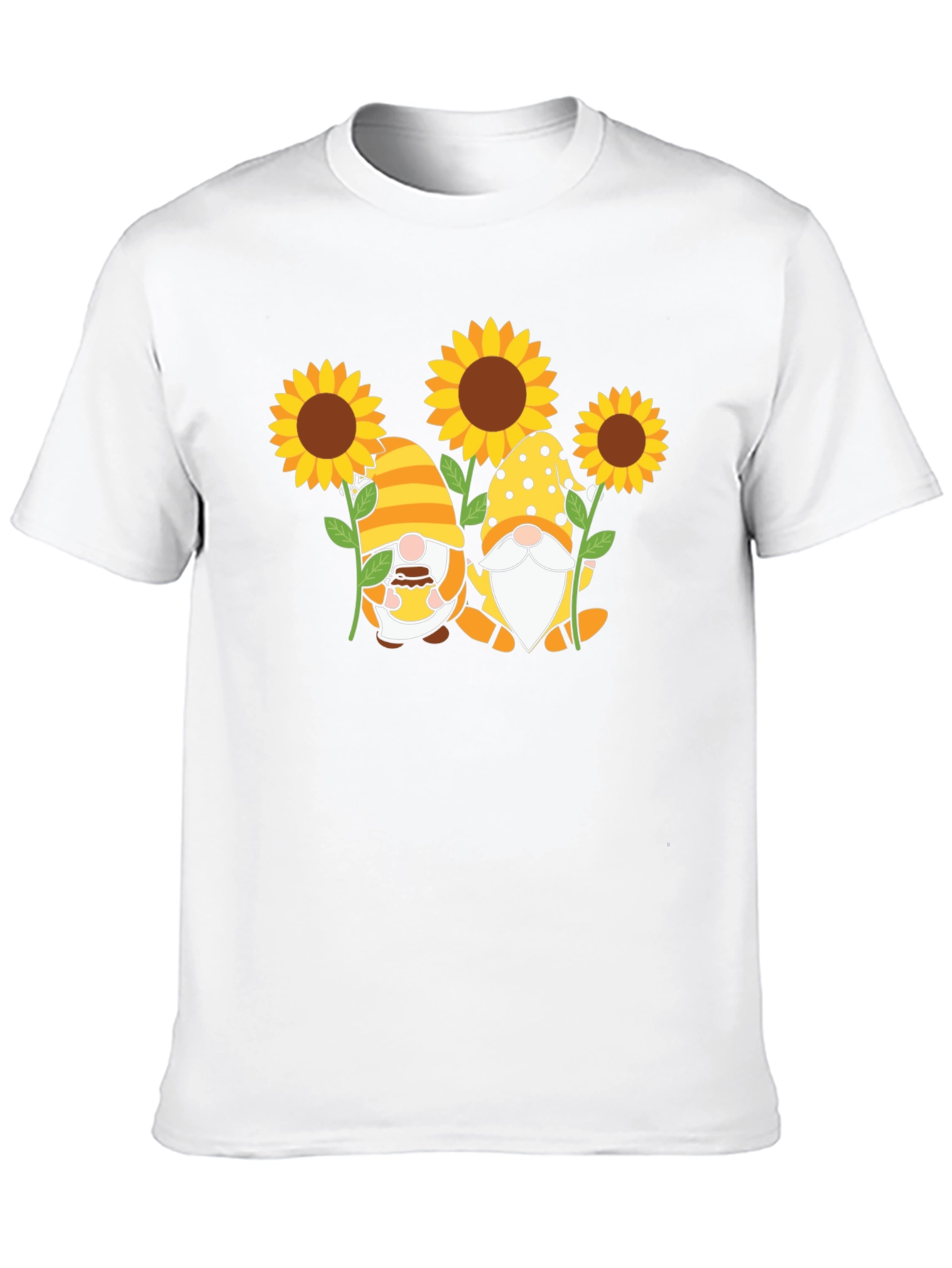 Sunflower Gnome T-Shirt - Unisex Black Tee