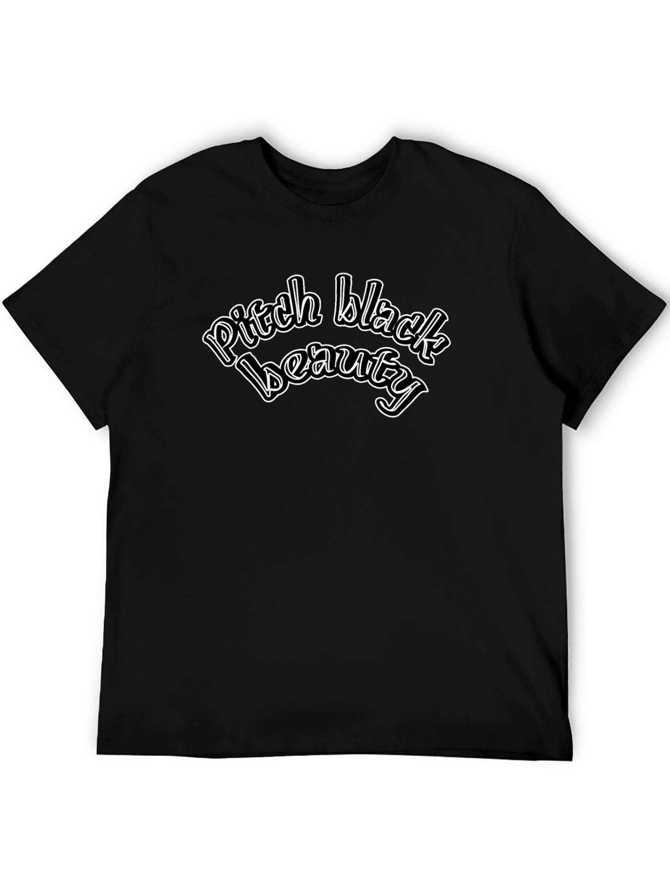 Pitch Black Beauty Graphic Tee - Stylish Comfort