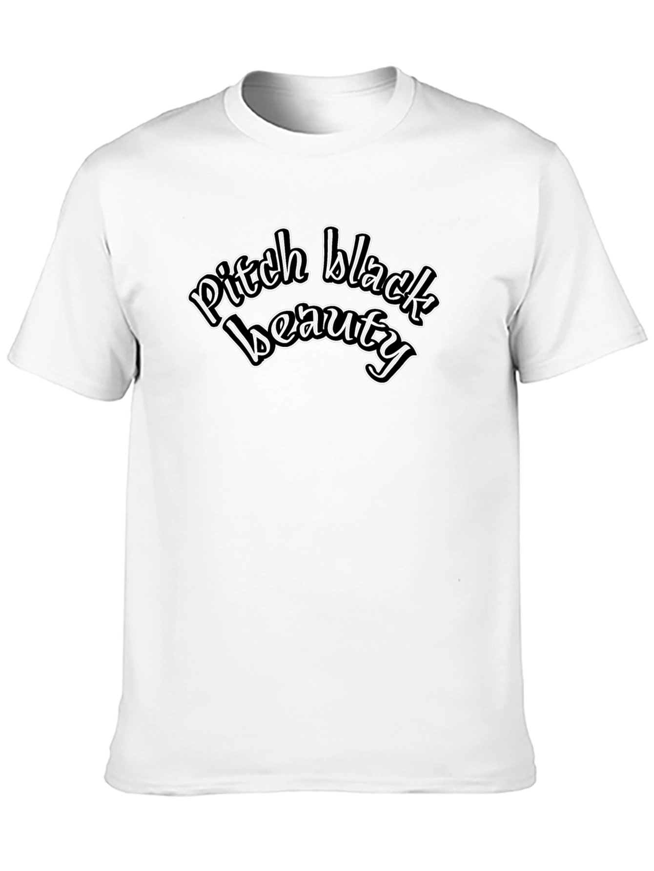 Pitch Black Beauty Graphic Tee - Stylish Comfort