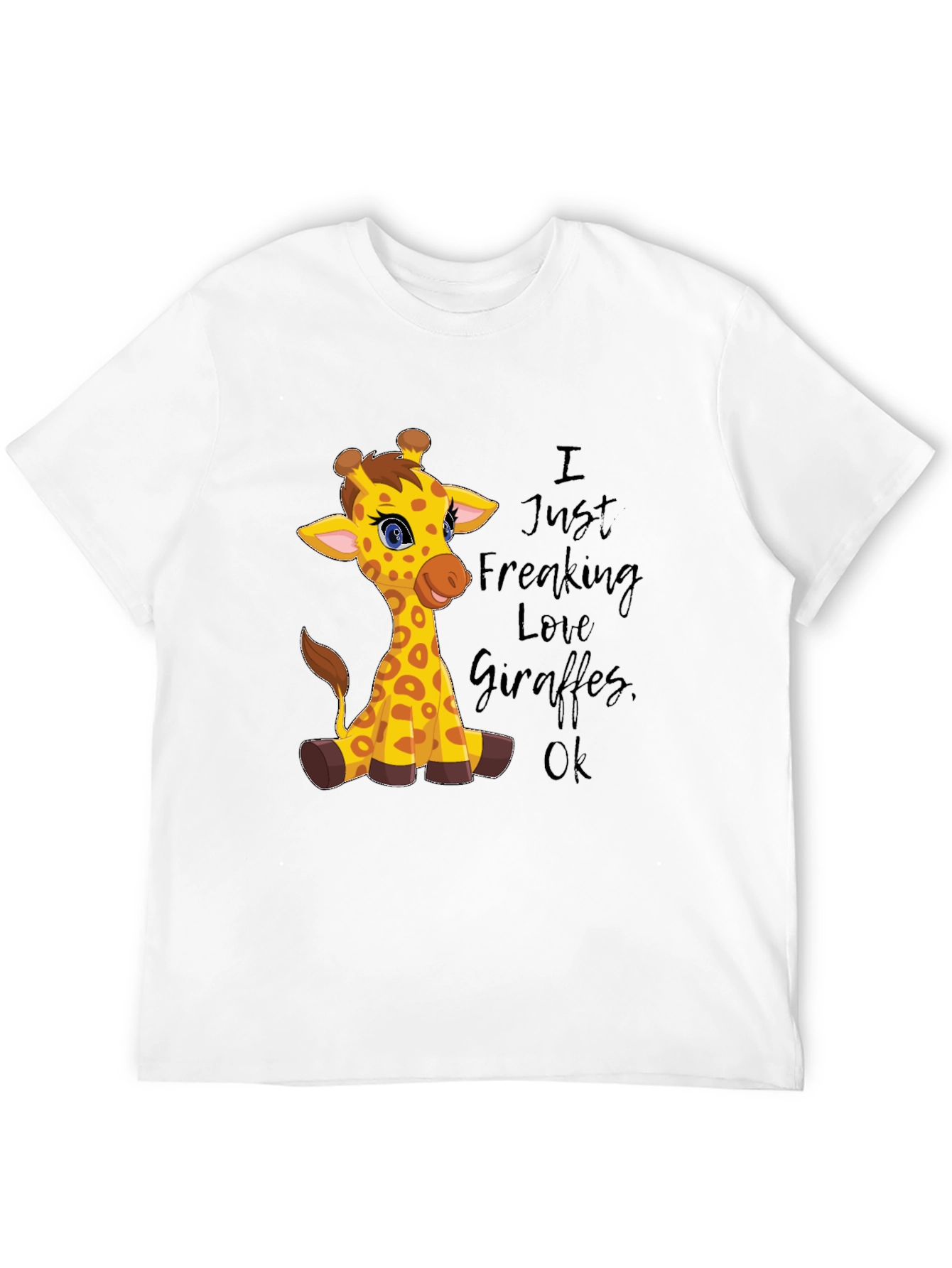 I Love Giraffes Graphic Tee - Unisex Black T-Shirt