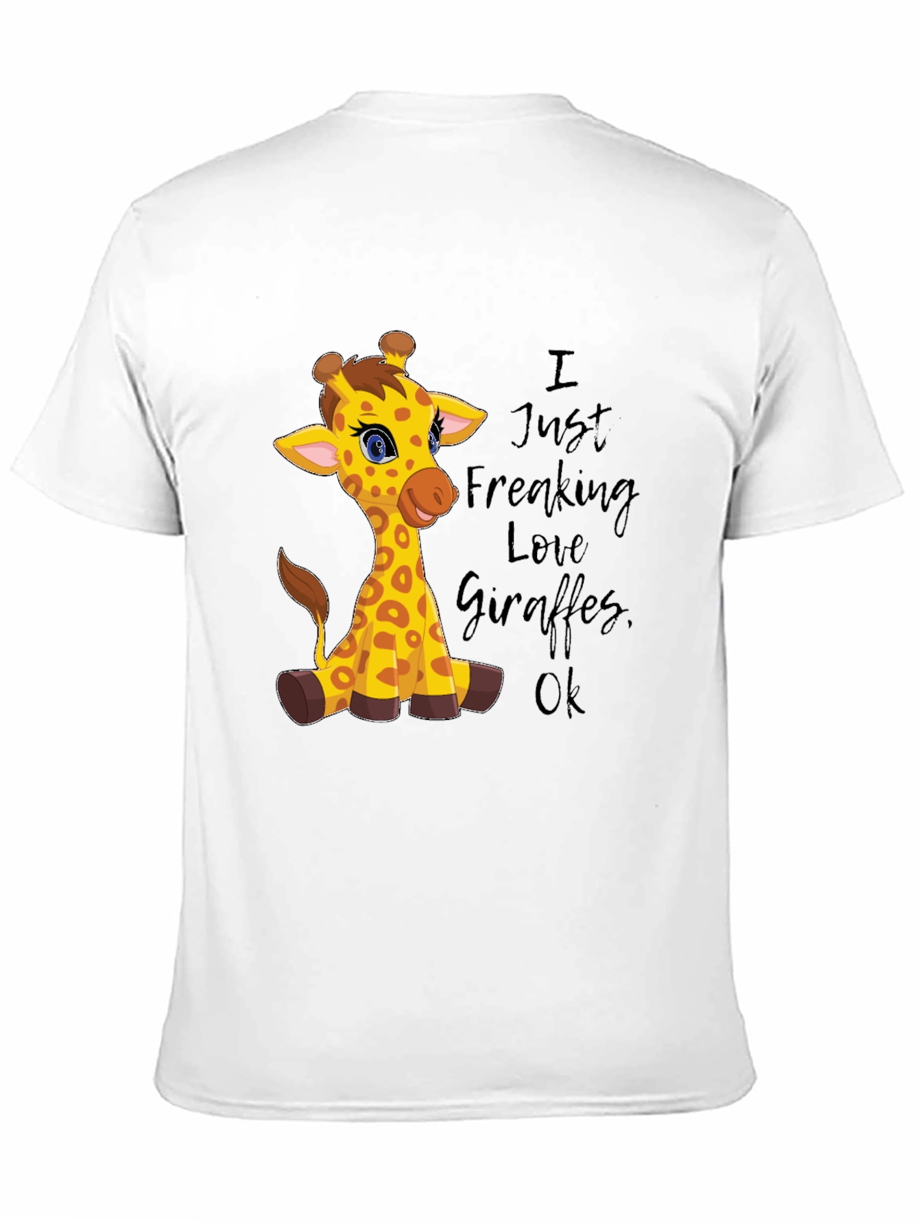 I Love Giraffes Graphic Tee - Unisex Black T-Shirt