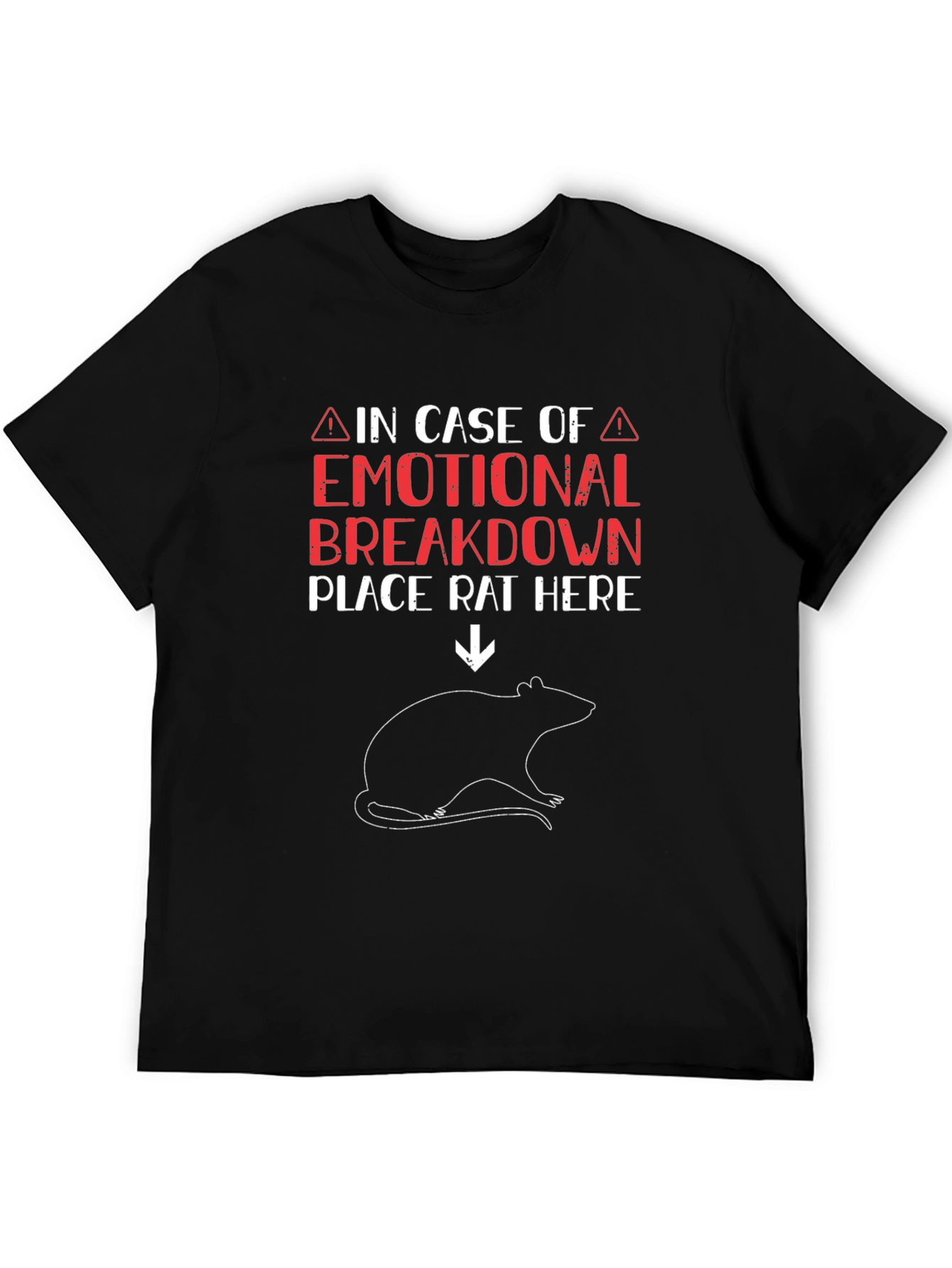 Emotional Breakdown Rat T-Shirt Funny Graphic Tee