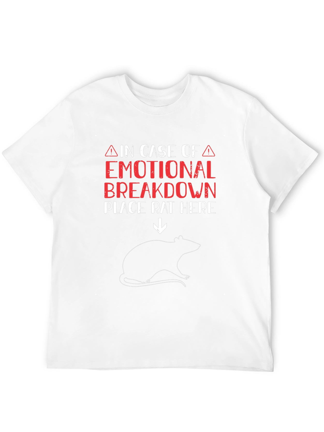 Emotional Breakdown Rat T-Shirt Funny Graphic Tee