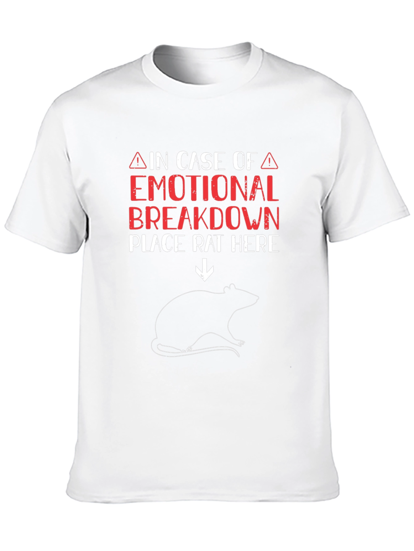 Emotional Breakdown Rat T-Shirt Funny Graphic Tee